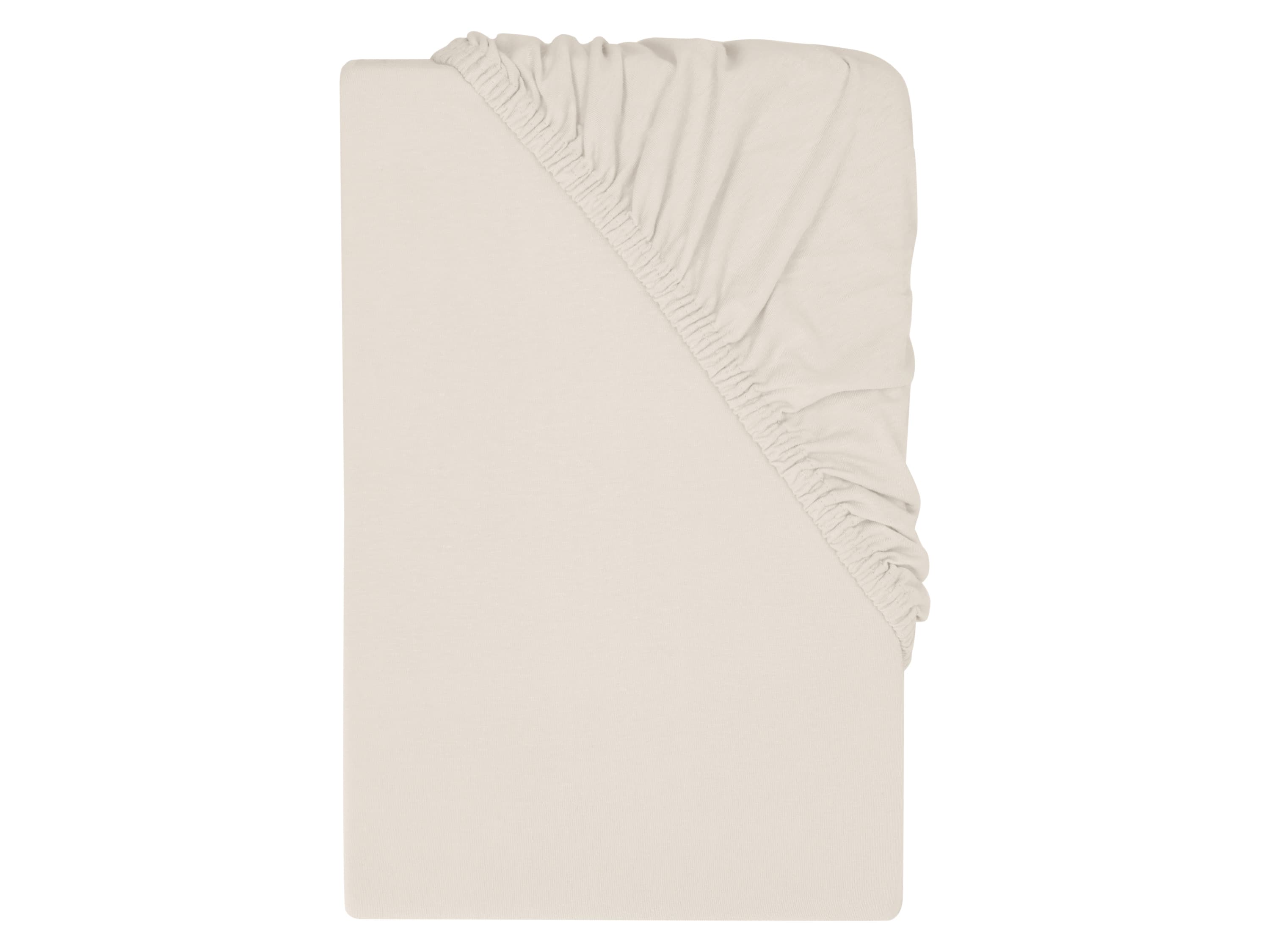 LIVARNO® Napínacia džersejová plachta, 90 – 100 x 200 cm (piesková)