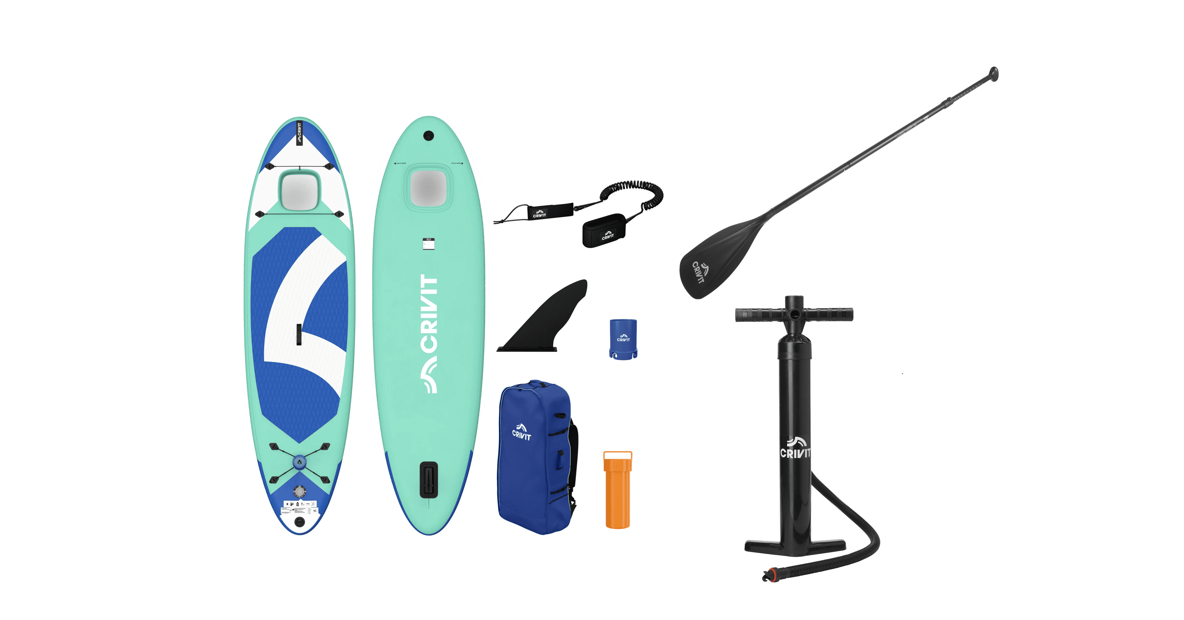 CRIVIT Univerzálny paddleboard Allround SUP Aquaview, nafukovací + Pumpa + Pádlo
