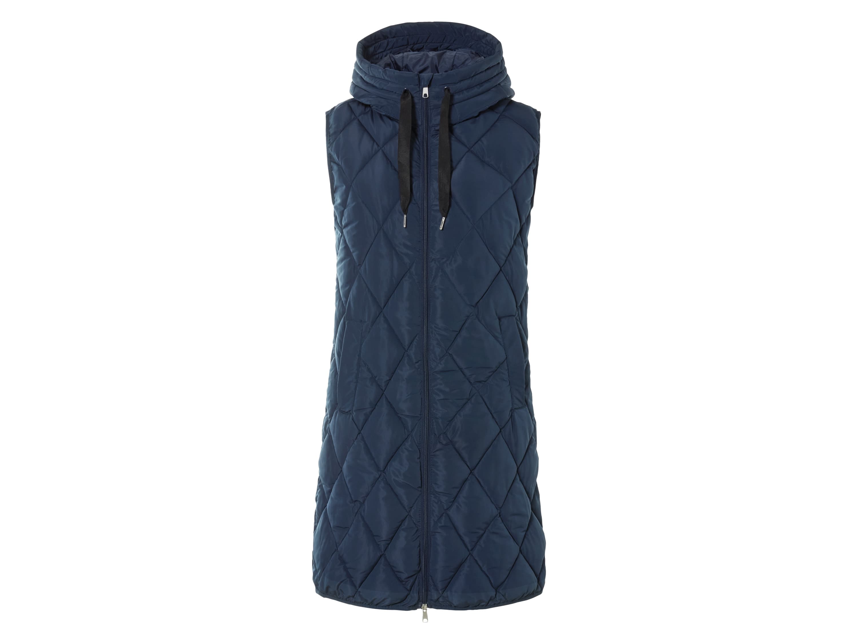 esmara® Dámska dlhá prešívaná vesta (navy modrá, XS (32/34))