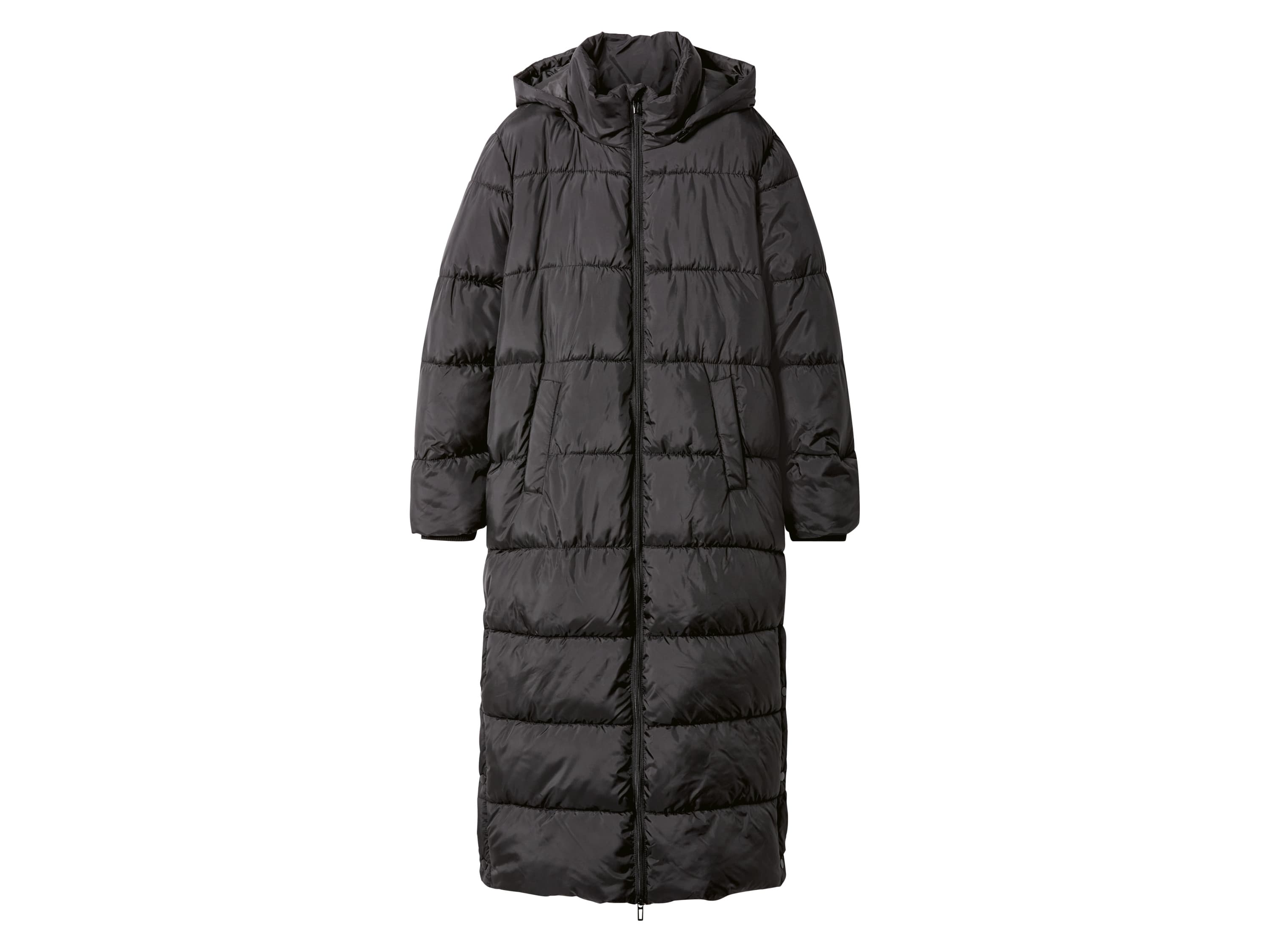 esmara® Dámsky dlhý prešívaný kabát (čierna, S (36/38)) 1