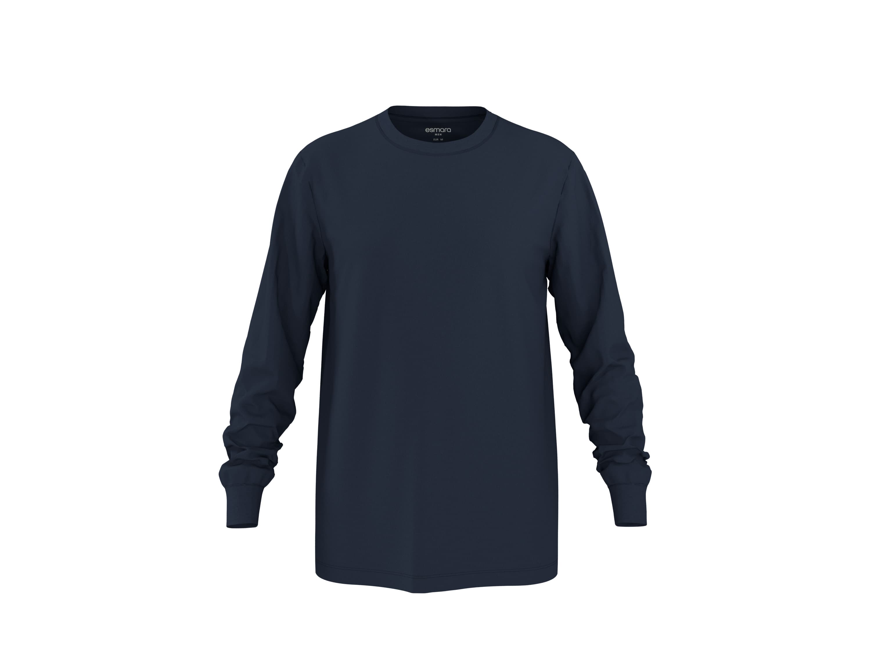 ESMARA MEN Pánske tričko s dlhým rukávom (navy modrá, XXL (60/62)) 1