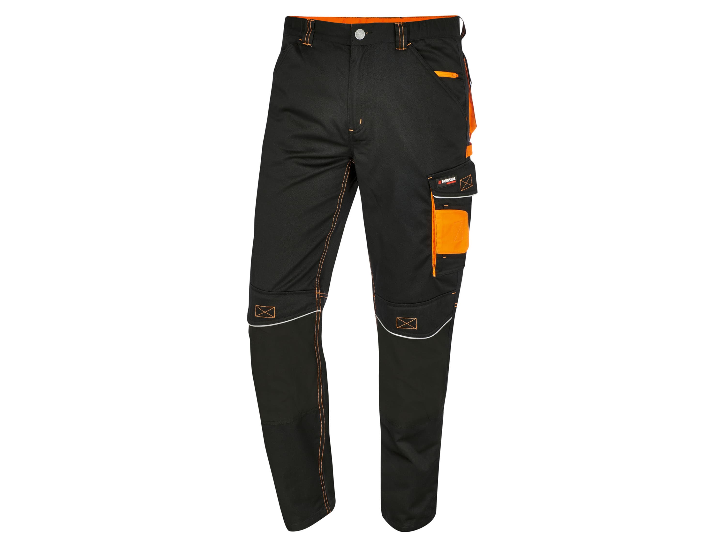 PARKSIDE PERFORMANCE® Pánske montérky (56, čierna/oranžová) 1