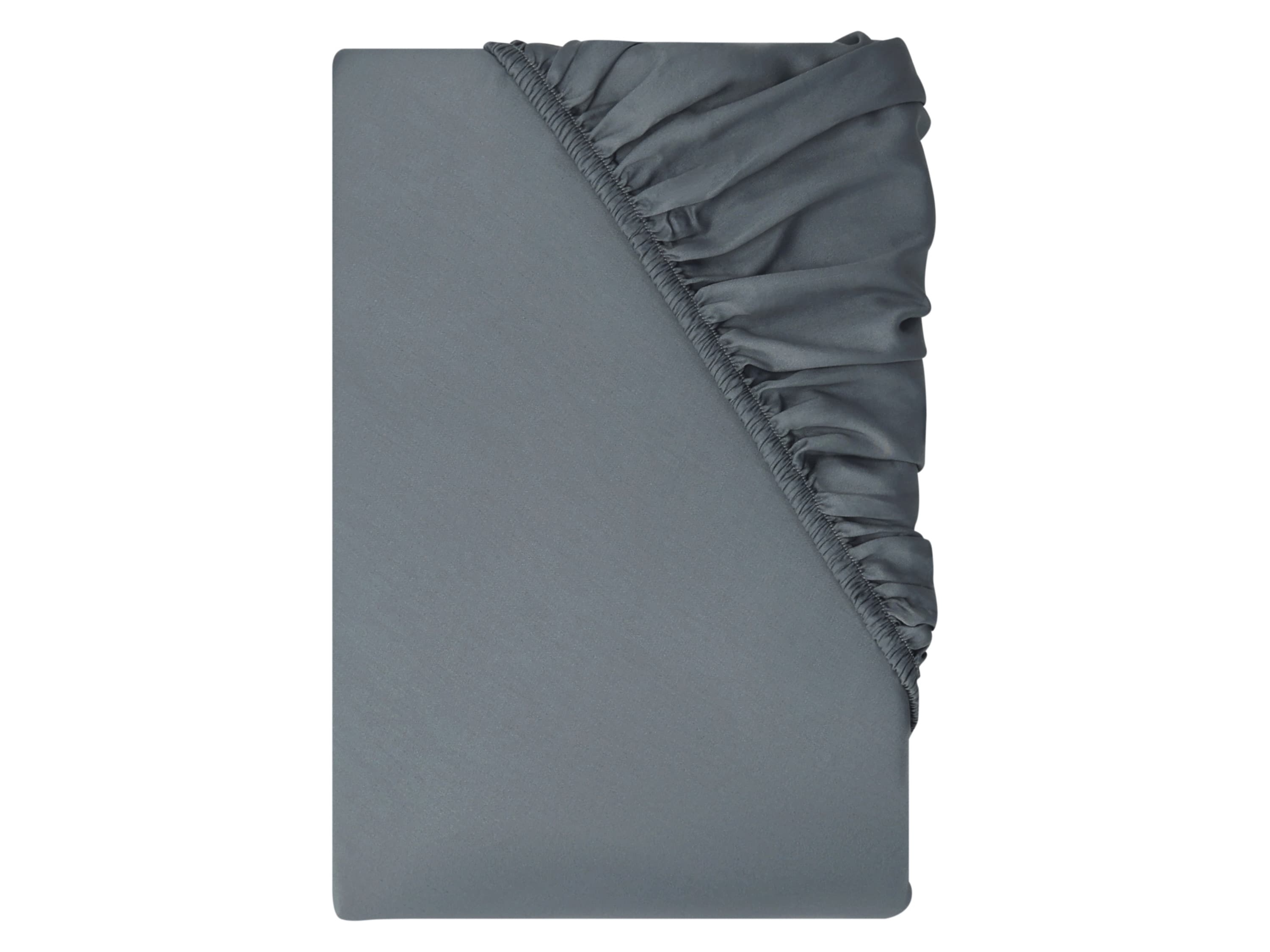 LIVARNO® Napínacia plachta z bavlneného saténu, 140 – 160 x 200 cm (antracitová)