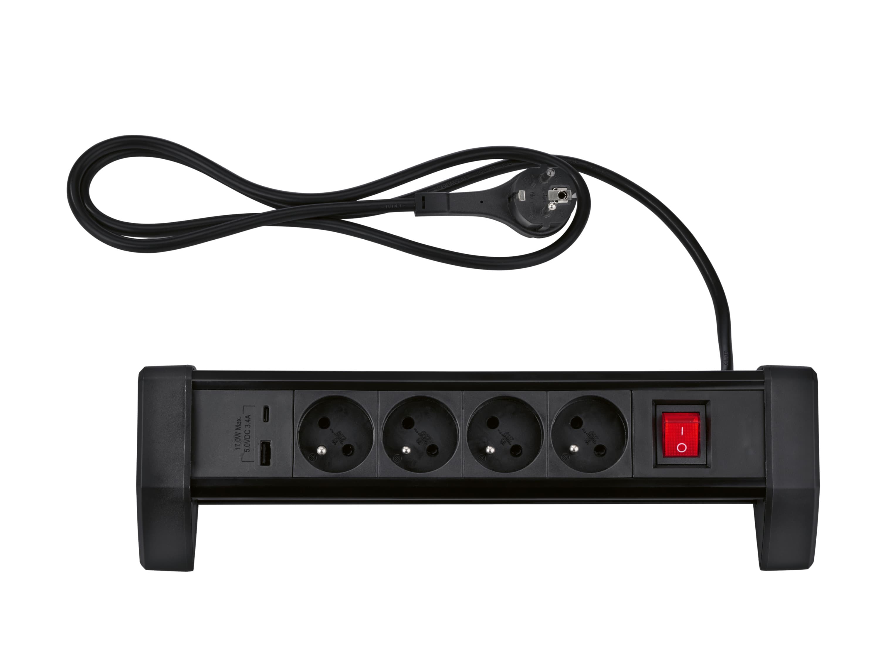 TRONIC® Zásuvková lišta (zásuvková lišta, čierna) 1