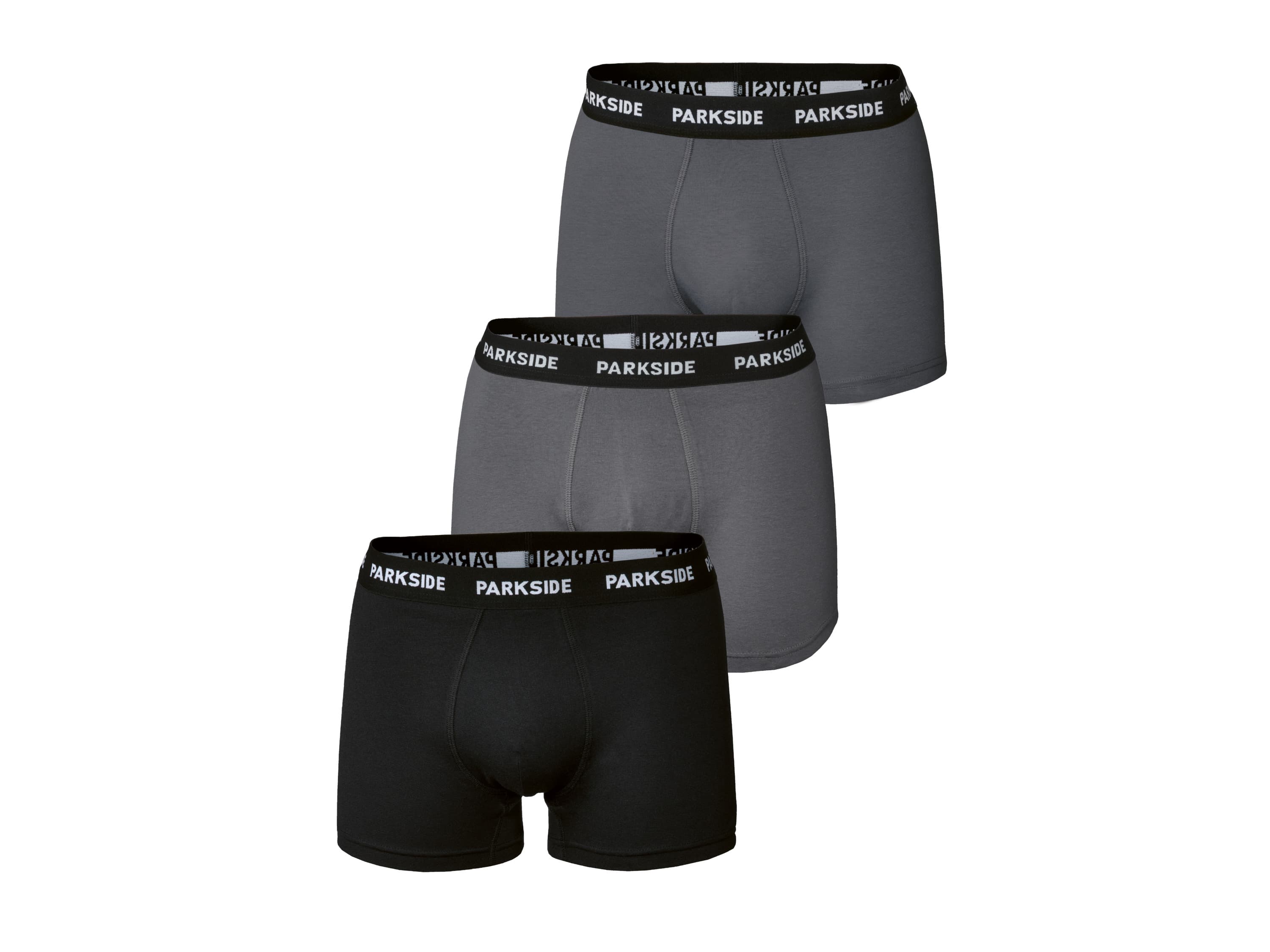 PARKSIDE® Pánske boxerky, 3 kusy (čierna/sivá, 5/M) 1