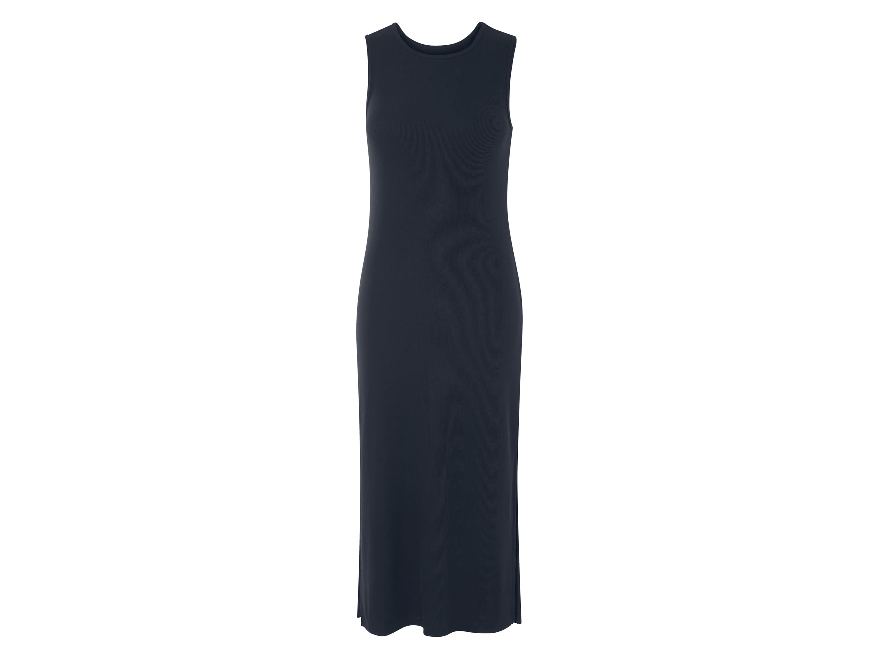 ESMARA® Dámske rebrované šaty (navy modrá, S (36/38))
