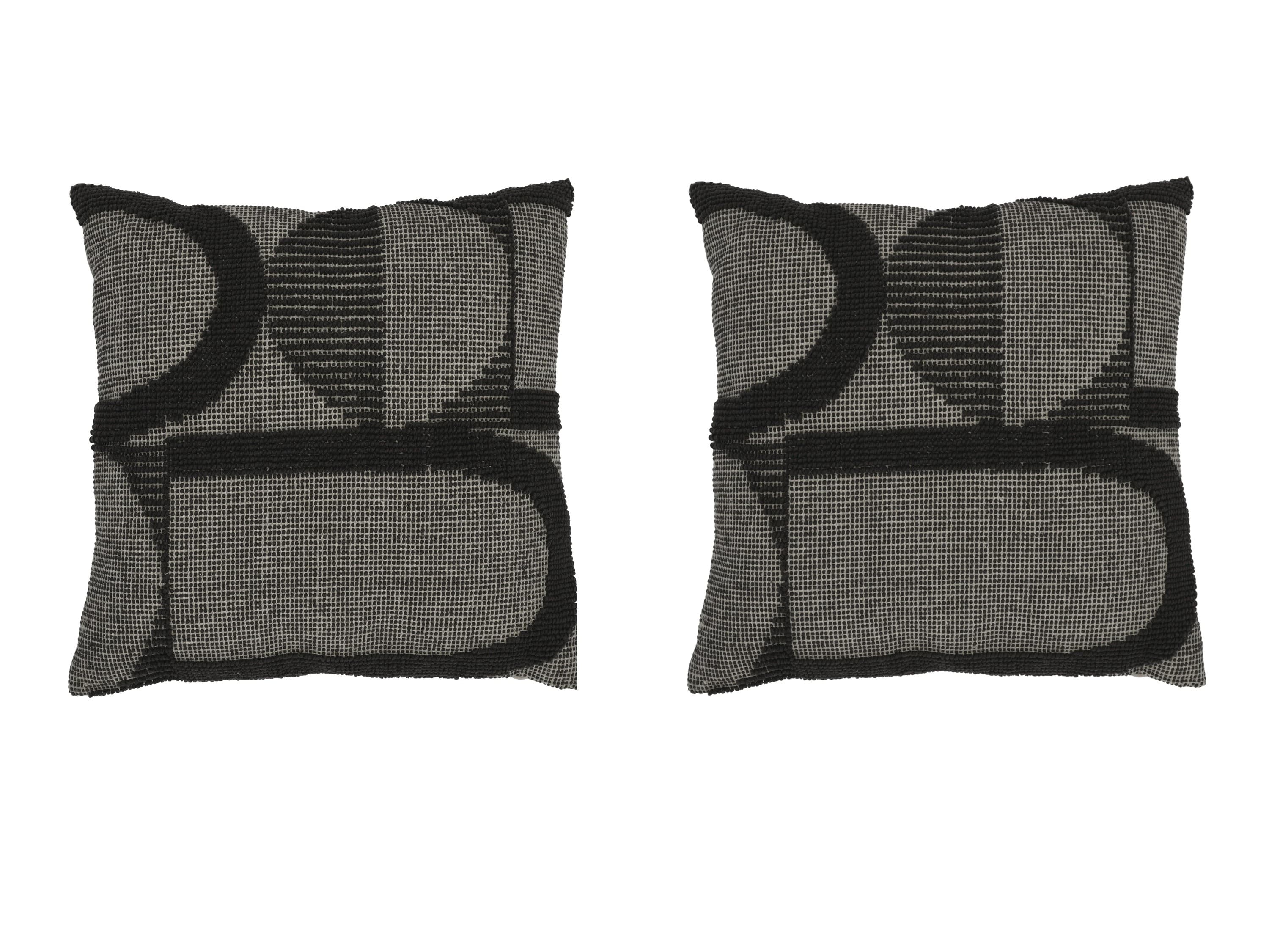 LIVARNO® Dekoratívny vankúš, 45 x 45 cm, antracitový, 2 kusy