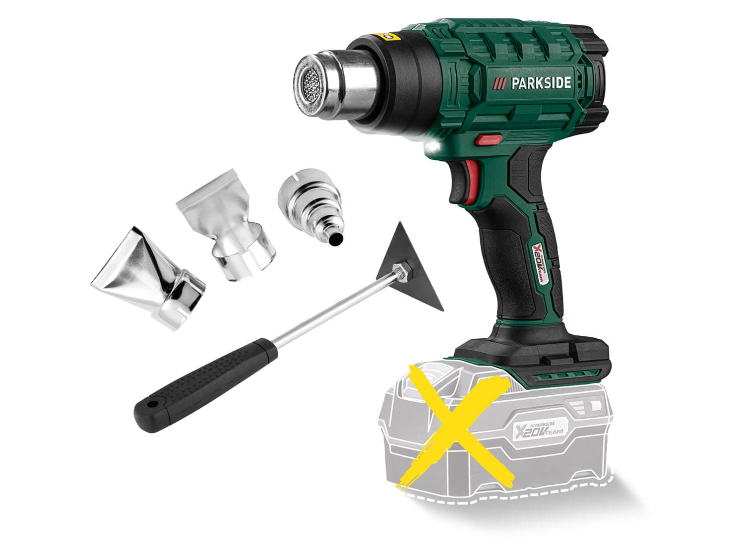 PARKSIDE® Aku teplovzdušná pištoľ 20 V PHLGA 20-Li B1 – bez akumulátora 1