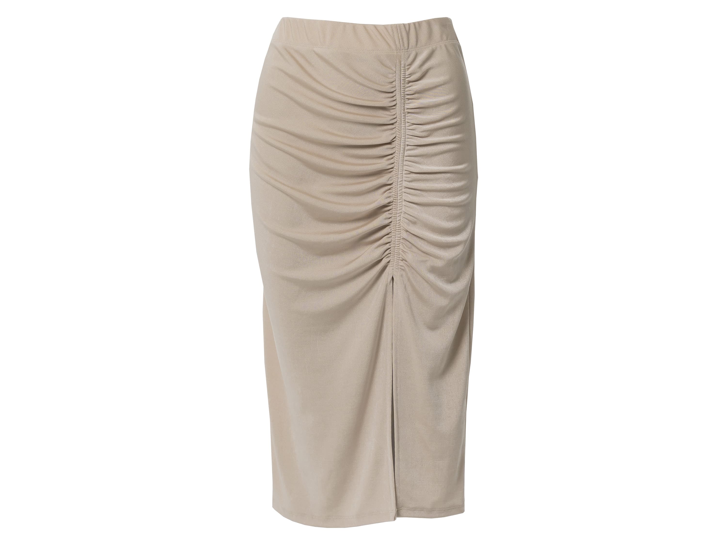 ESMARA® Dámska midi sukňa, béžová (XS (32/34))