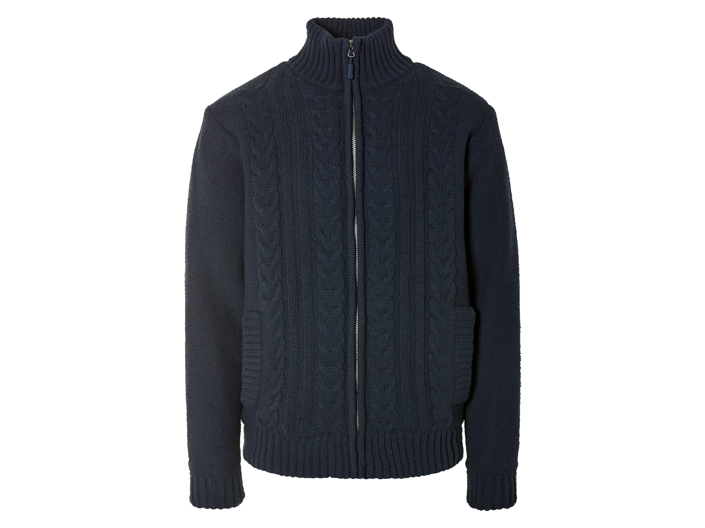 LIVERGY® Pánska pletená mikina (S (44/46), navy modrá)