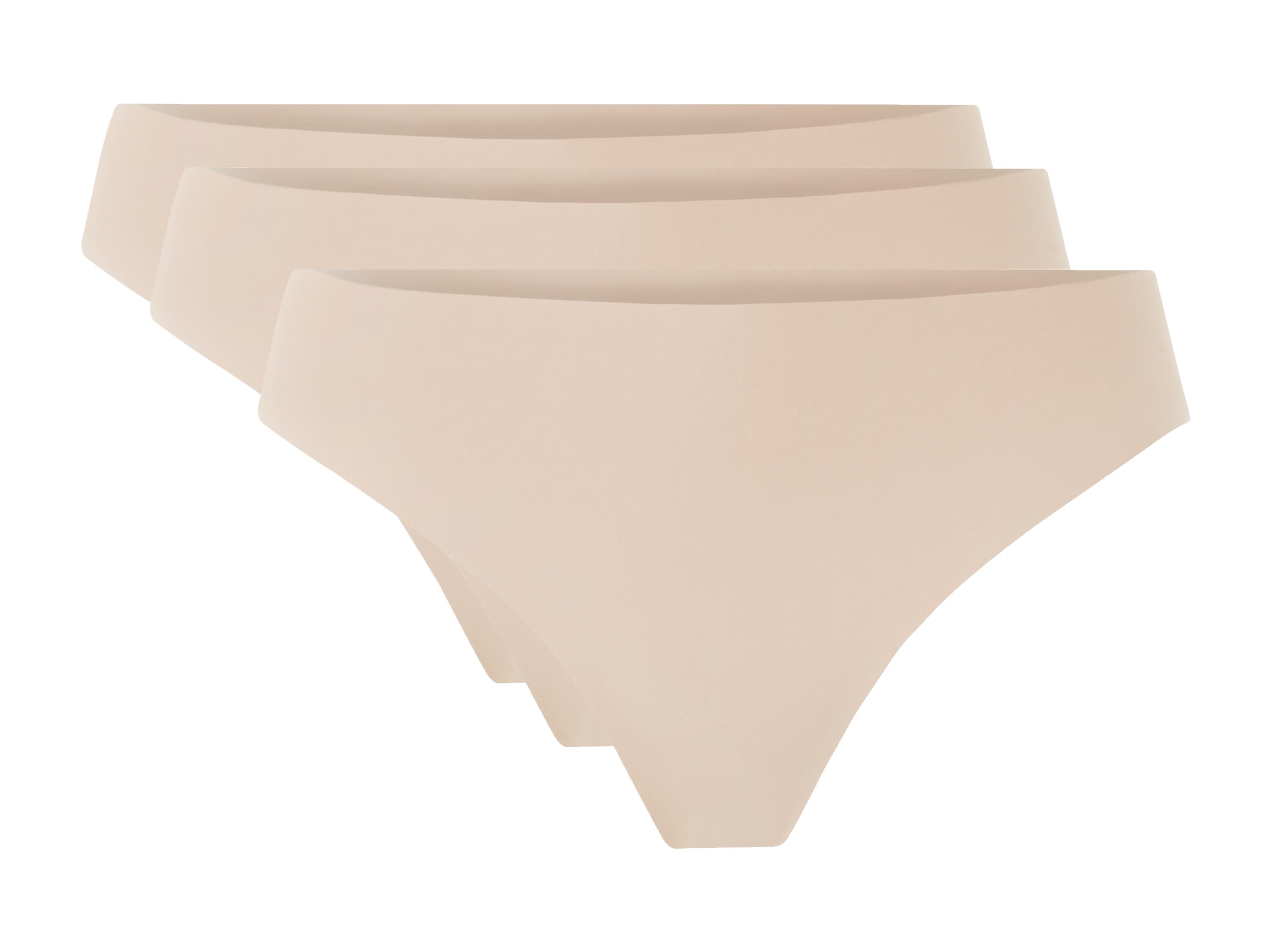 ESMARA® Dámske tangá, 3 kusy (krémová, S (36/38))