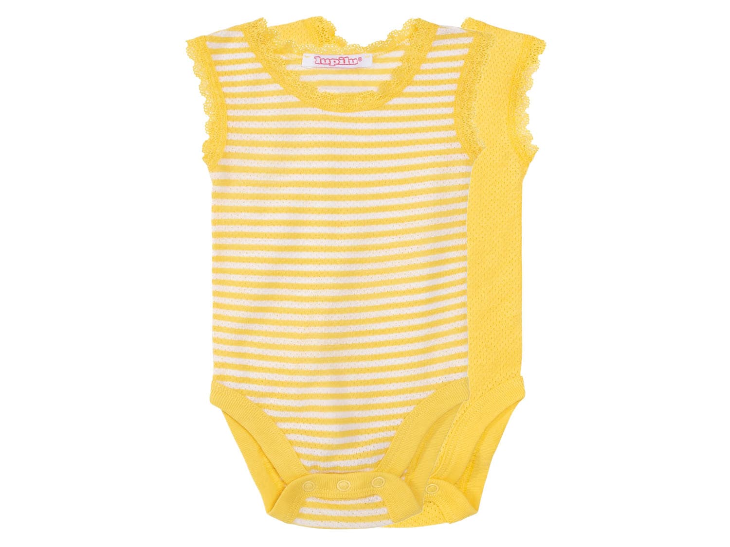 lupilu® Dievčenské body pre bábätká, 2 kusy  (žltá, 62/68) 1