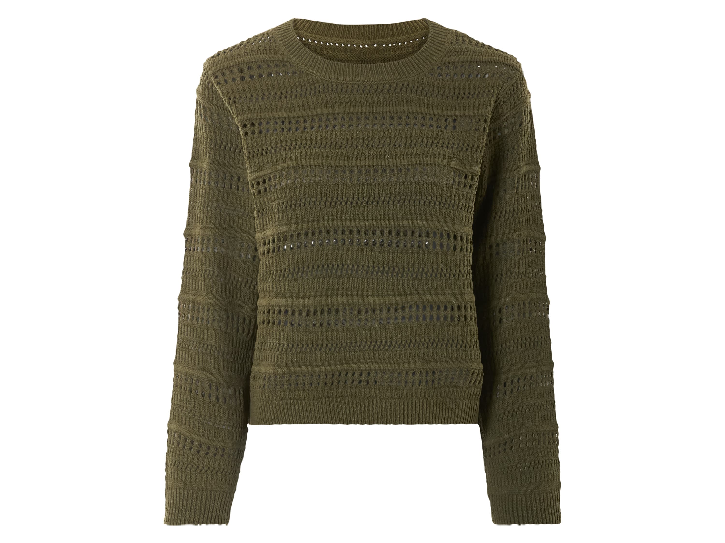 esmara® Dámsky pletený pulóver (kaki, S (36/38)) 1