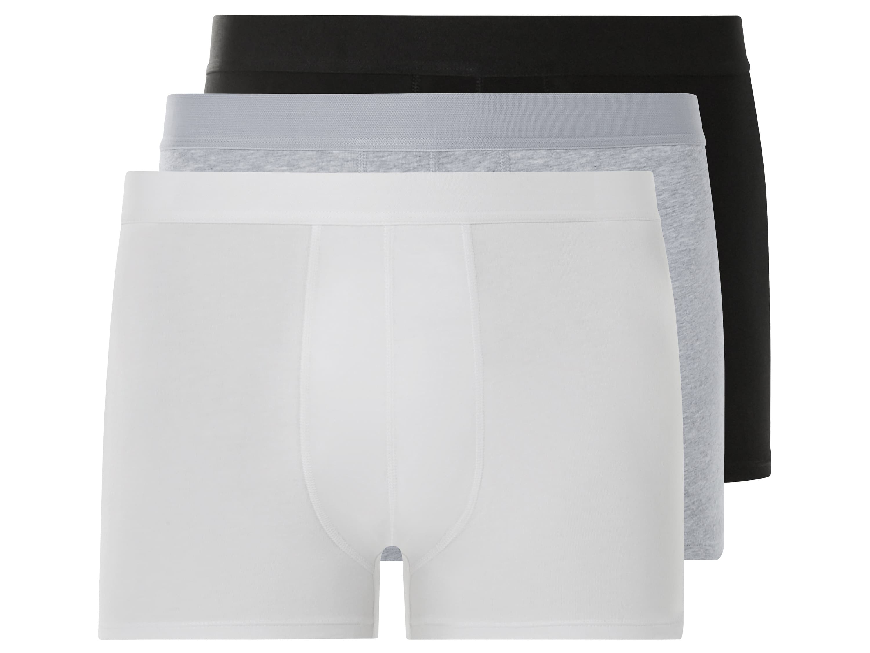 LIVERGY® Pánske boxerky XXL, 3 kusy (čierna/sivá/biela, 8/XXL)