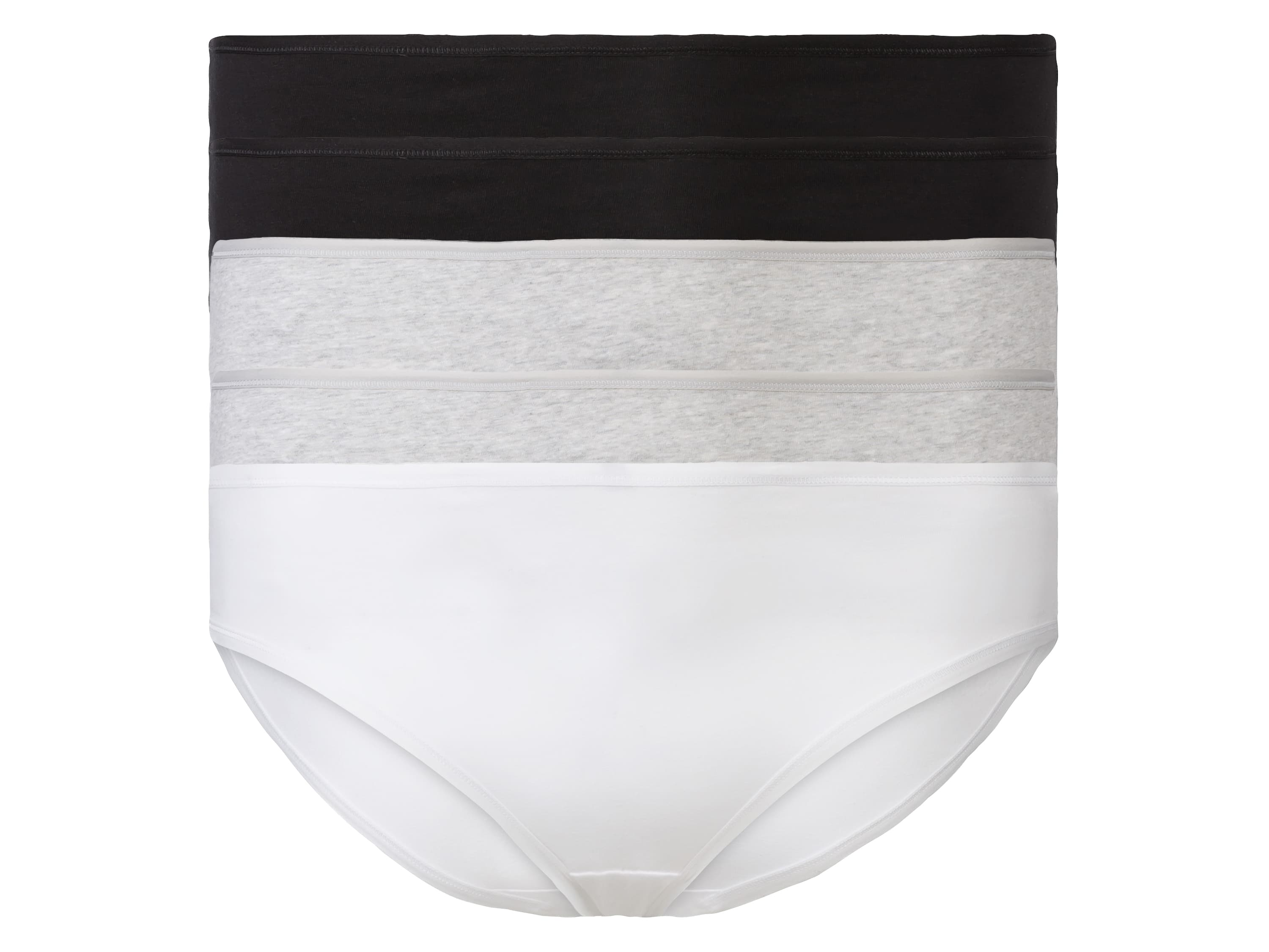 esmara® Dámske nohavičky XXL, 5 kusov (XL (48/50), čierna/sivá/biela)