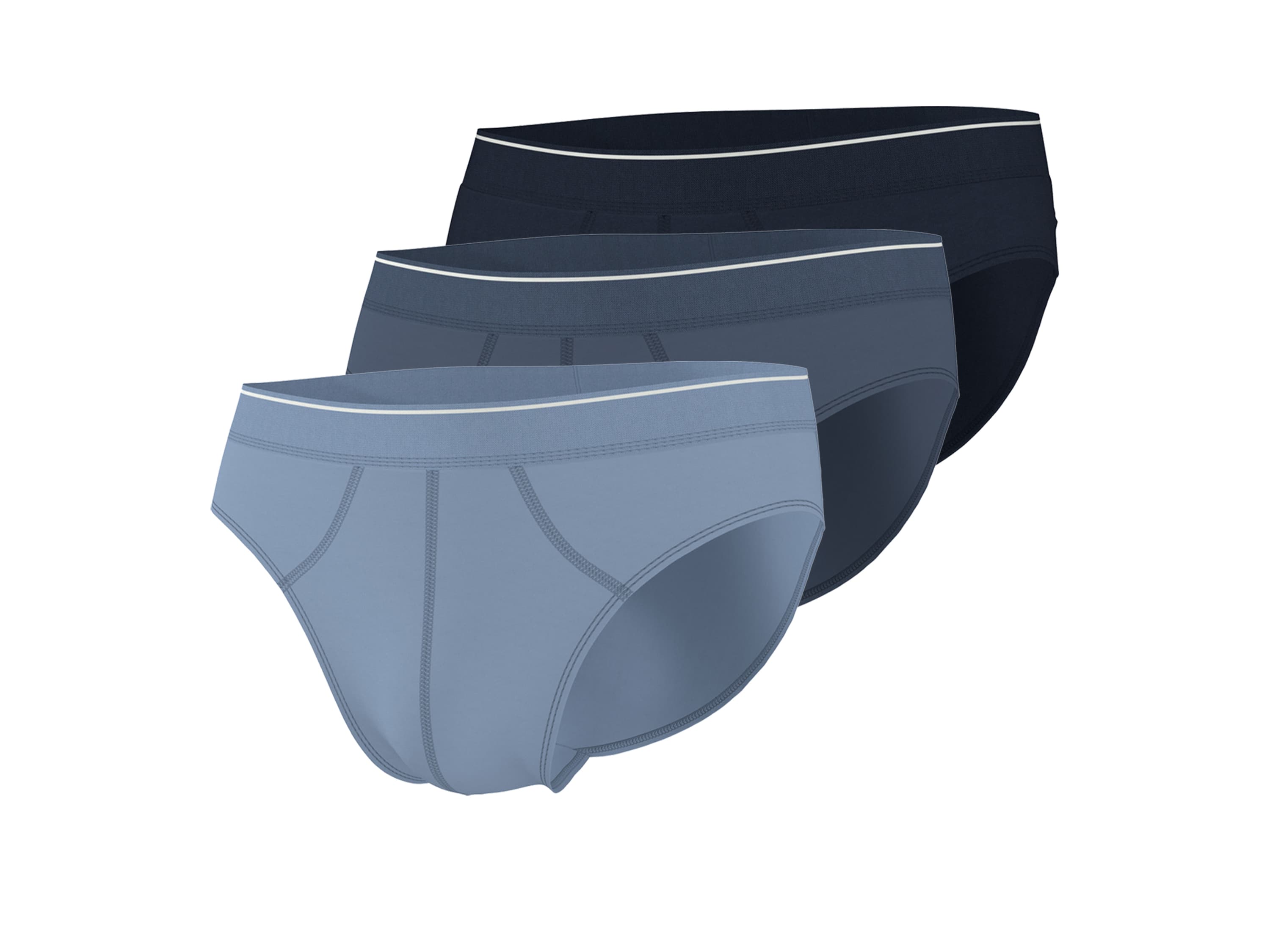 ESMARA MEN Pánske slipy, 3 kusy (navy modrá/modrá, 4/S) 1