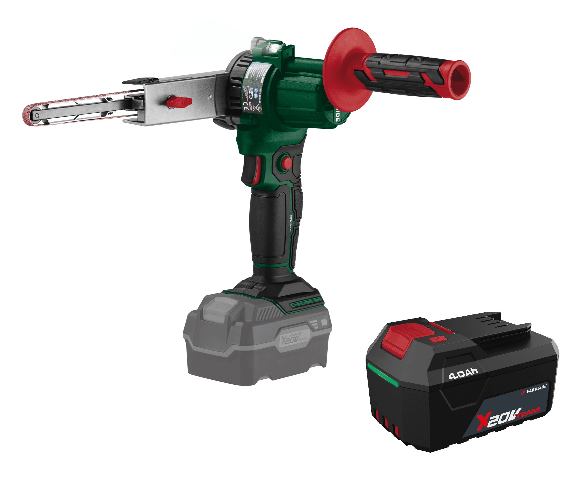 PARKSIDE® Aku pásový pilník 20 V PBFA 20-Li A1 + Akumulátor 20 V/4 Ah PAP 204 A1 1
