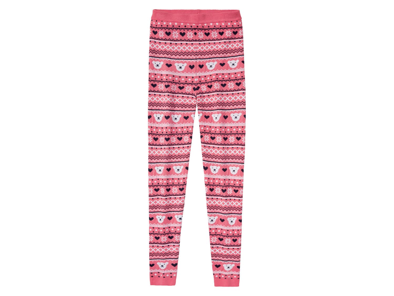 pepperts!® Dievčenské pletené legíny  (146/152, ružová) 1