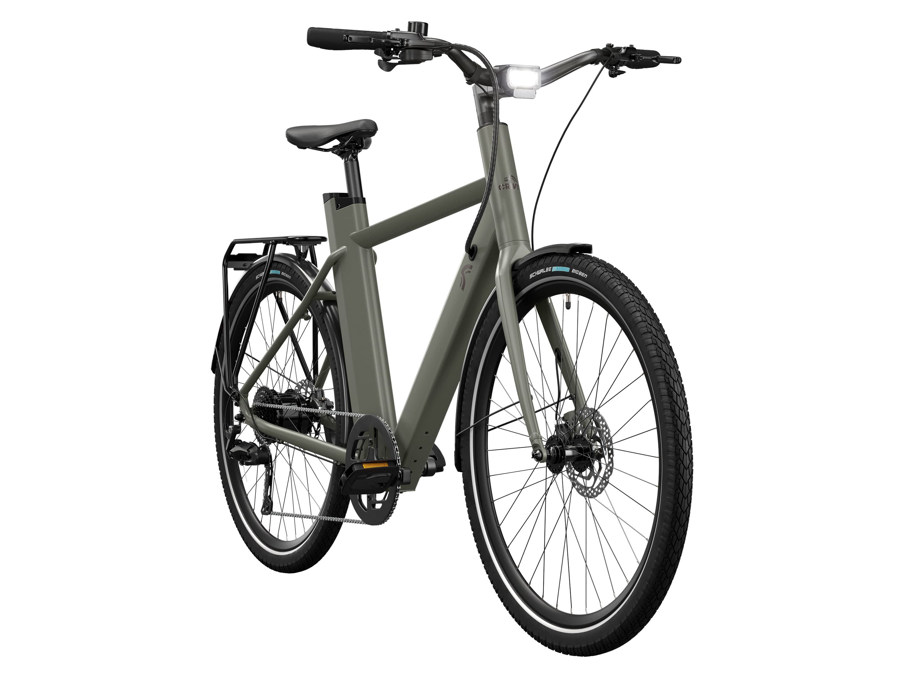CRIVIT Mestský elektrobicykel X.3 Shimano CUES (olivovozelená) 1
