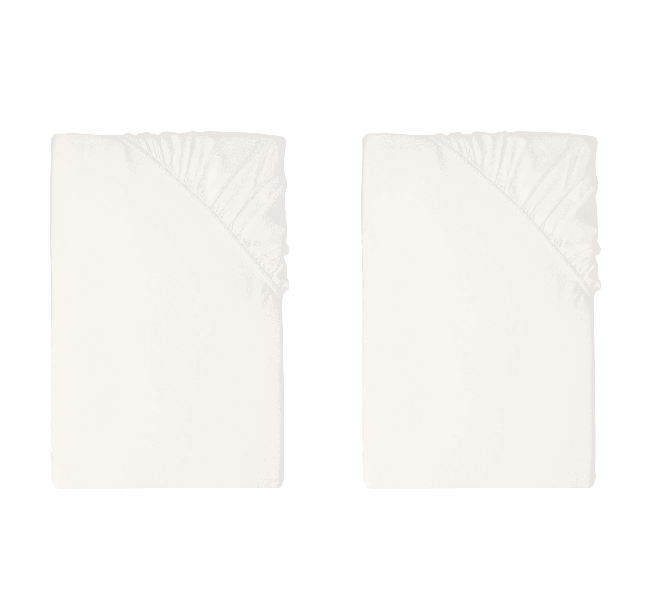LIVARNO® Napínacia plachta z bambusovej viskózy Premium, 90 – 100 x 200 cm, biela, 2 kusy