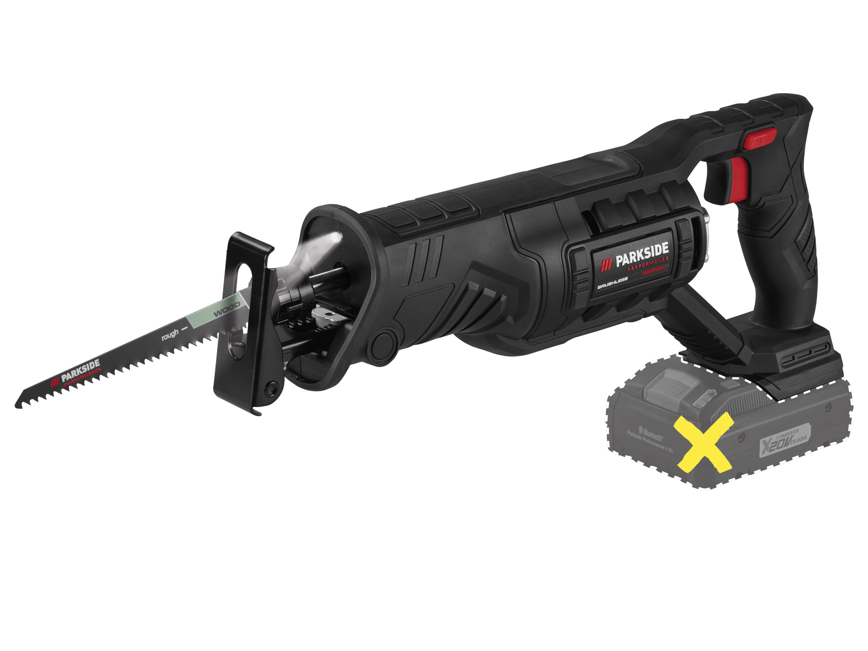 PARKSIDE PERFORMANCE® Aku chvostová píla 20 V PSSAP 20-Li E6 – bez akumulátora 1