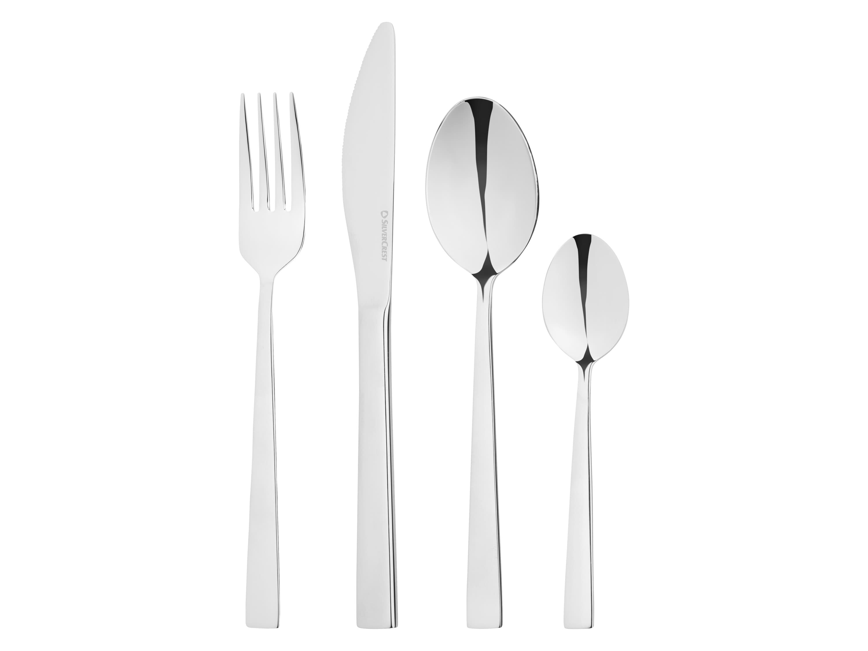 SILVERCREST® Príbor z ušľachtilej ocele, leštený, 24-dielna súprava (moderný) 1