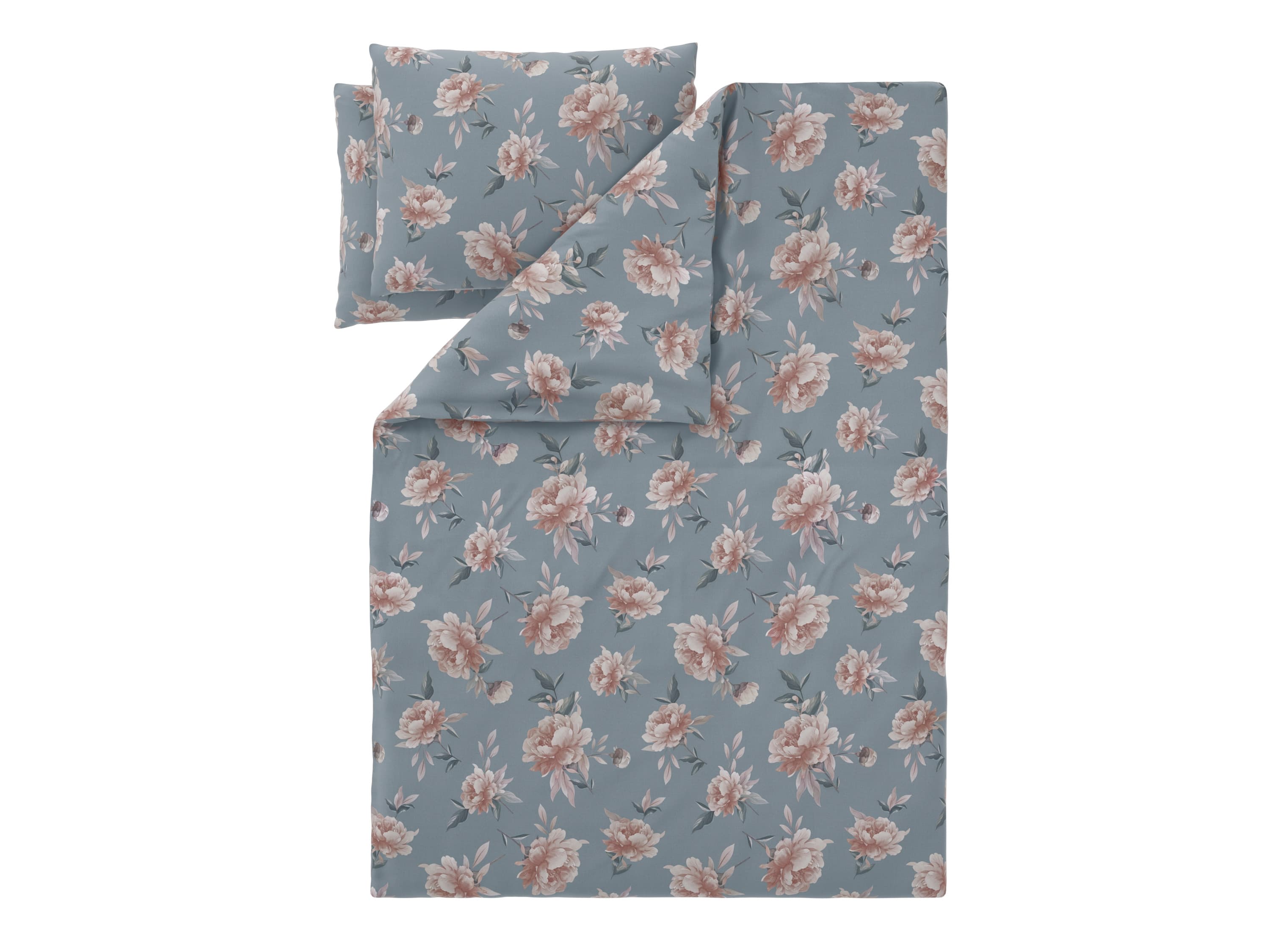 LIVARNO® Posteľná bielizeň z bavlny Renforcé, 240 x 220 cm (kvety/zelená) 1