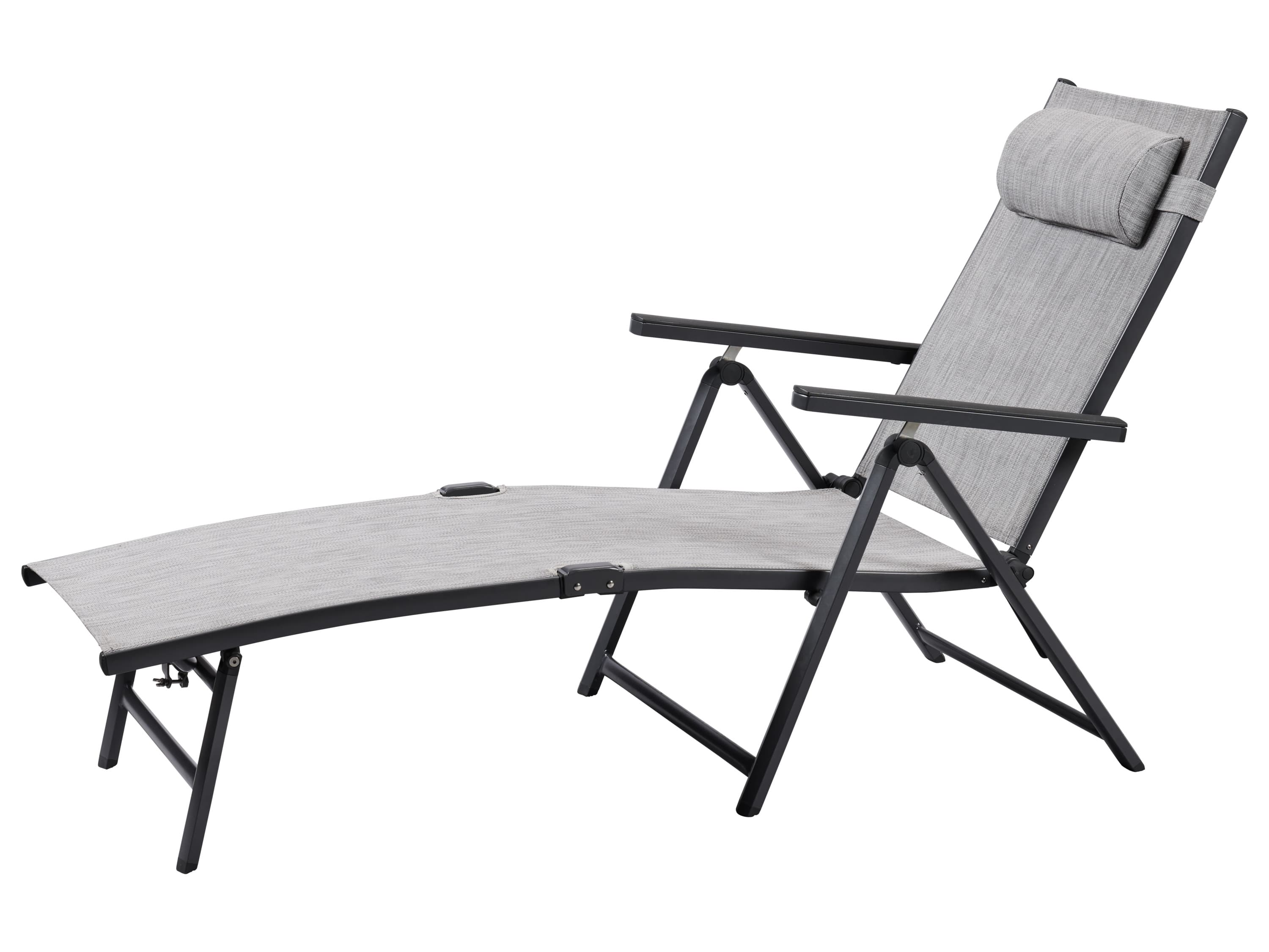 LIVARNO® Hliníkové ležadlo Houston, sivá