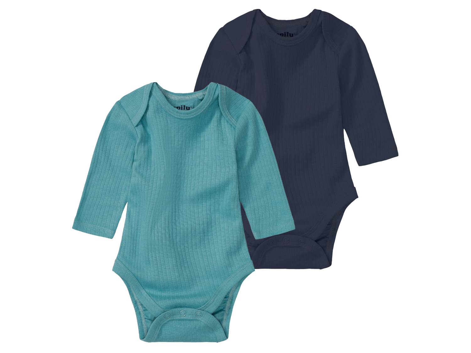 lupilu® Chlapčenské bavlnené body pre bábätká BIO, 2 kusy (navy modrá/zelená, 62/68) 1