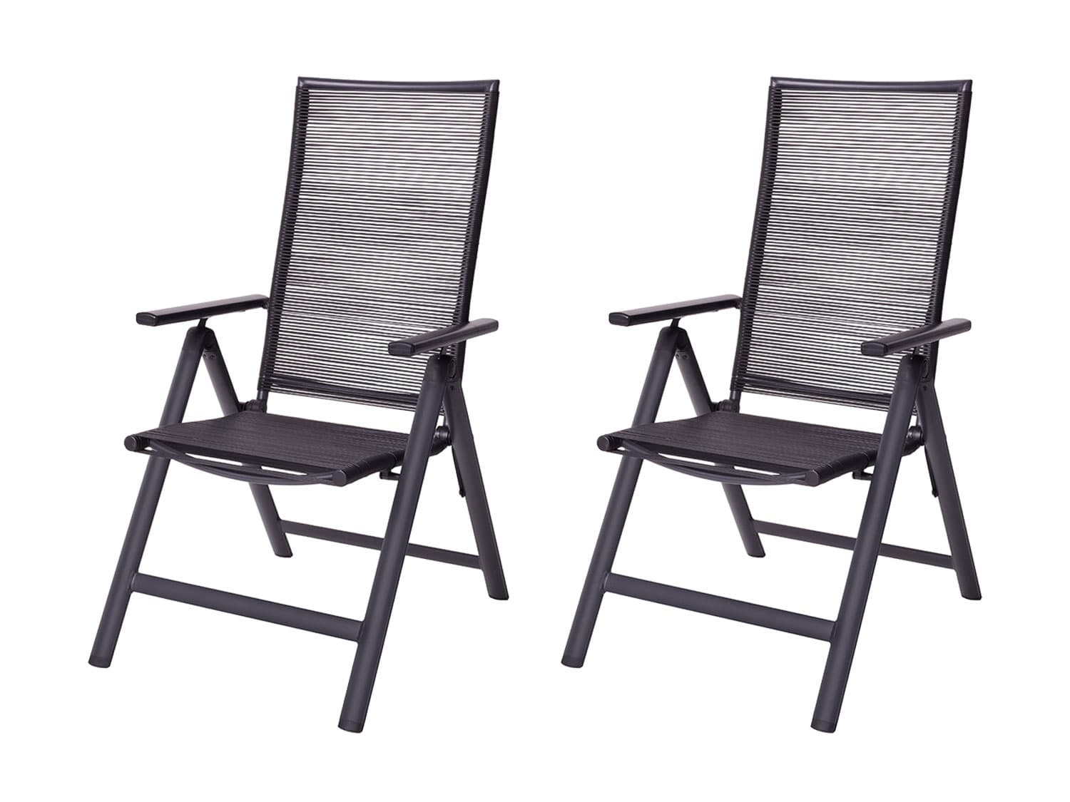 LIVARNO® Hliníkové skladacie kreslo Miami, 2 kusy 1