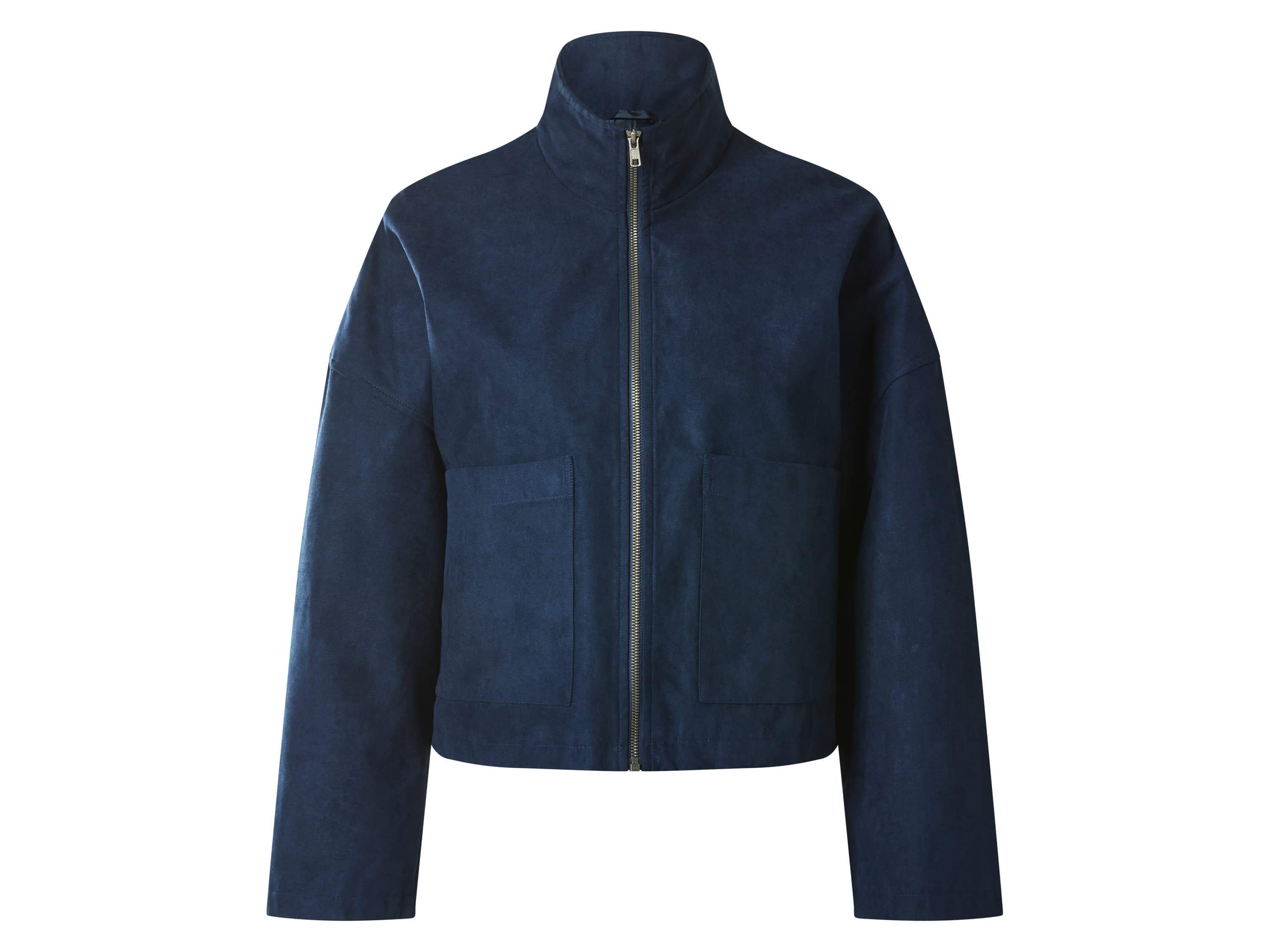 esmara® Dámska velúrová bunda (navy modrá, M (40/42))