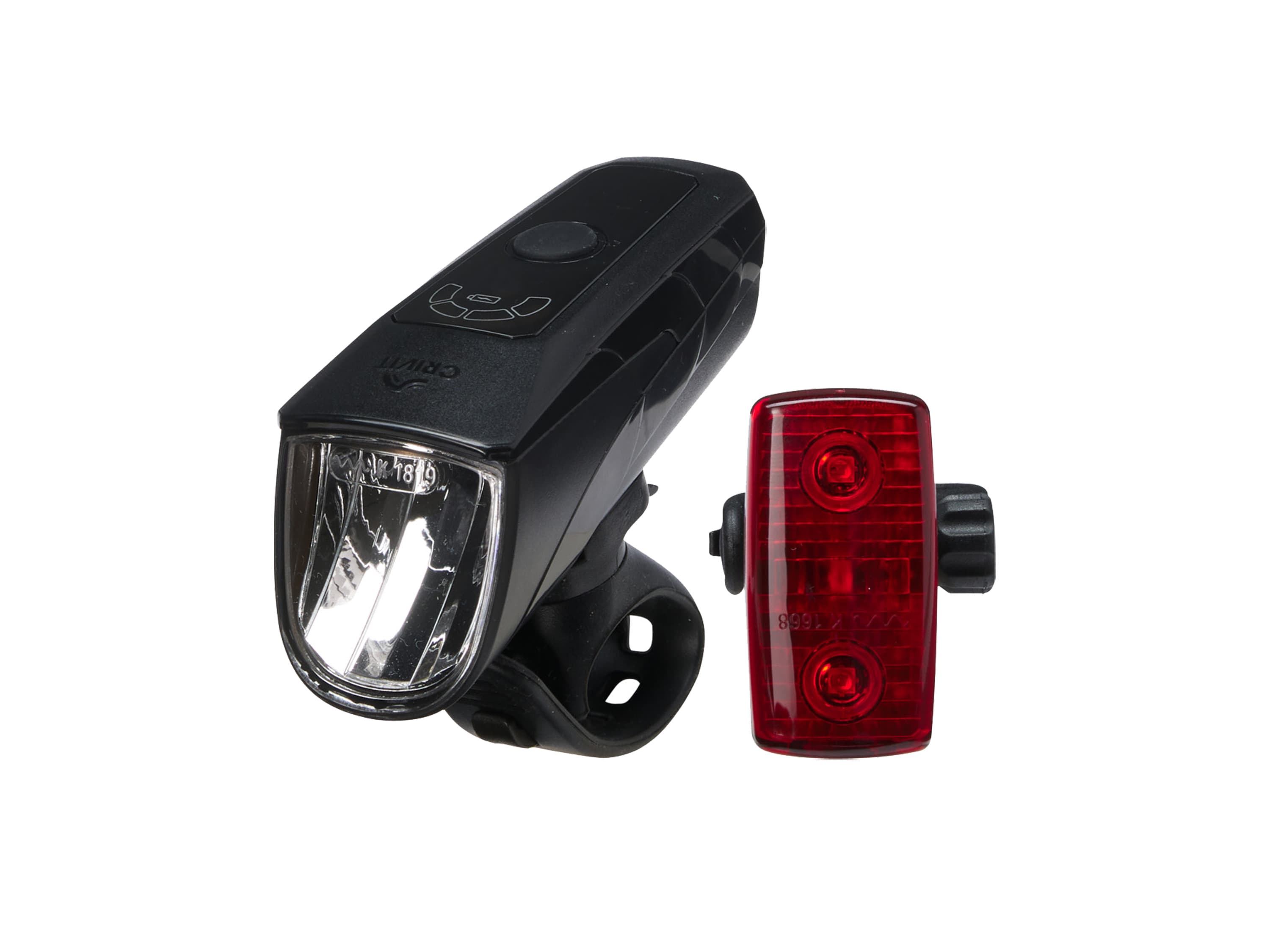 CRIVIT LED svetlá na bicykel s funkciou núdzového brzdenia
