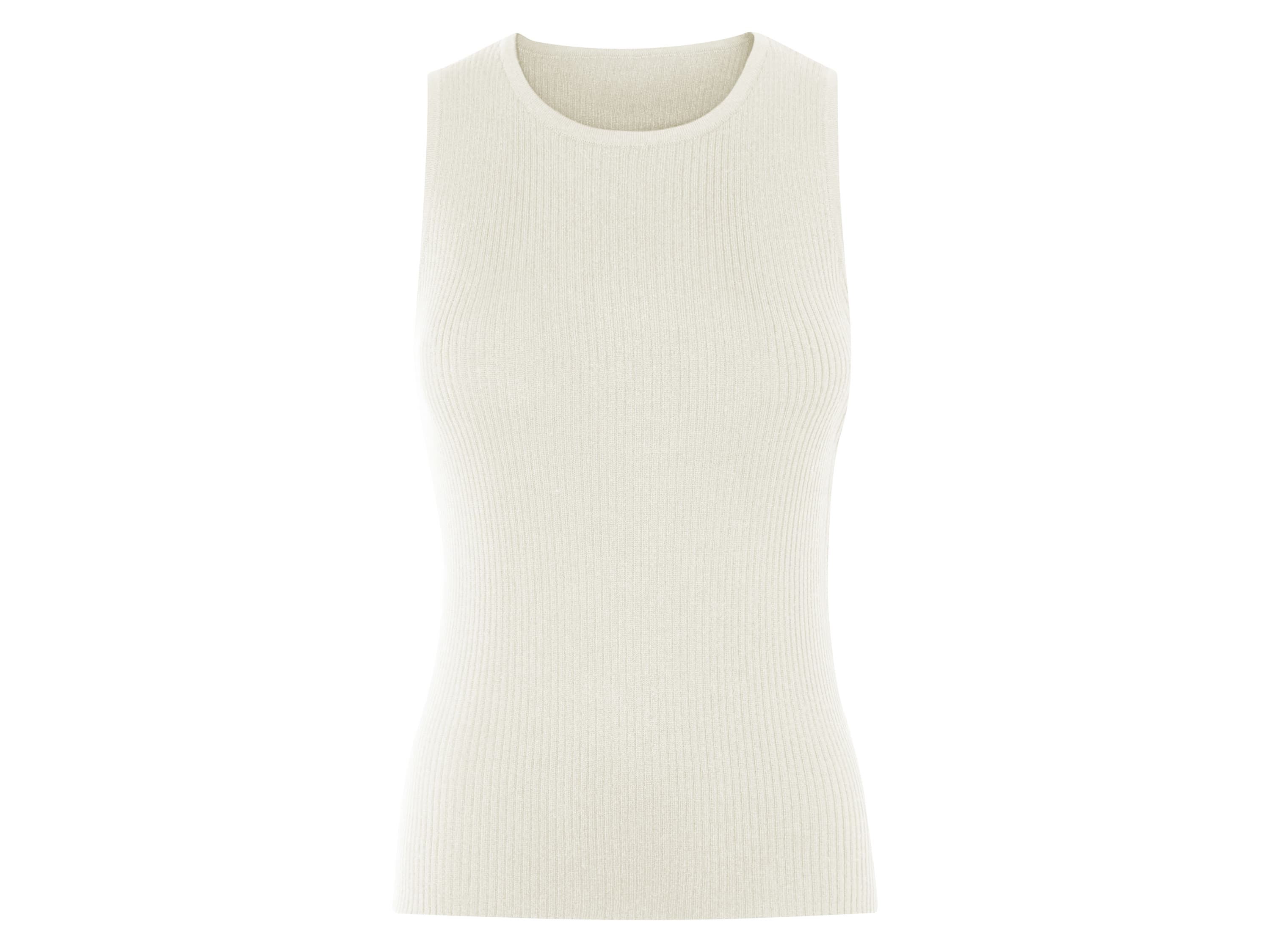 ESMARA® Dámsky rebrovaný top (biela, L (44/46)) 1