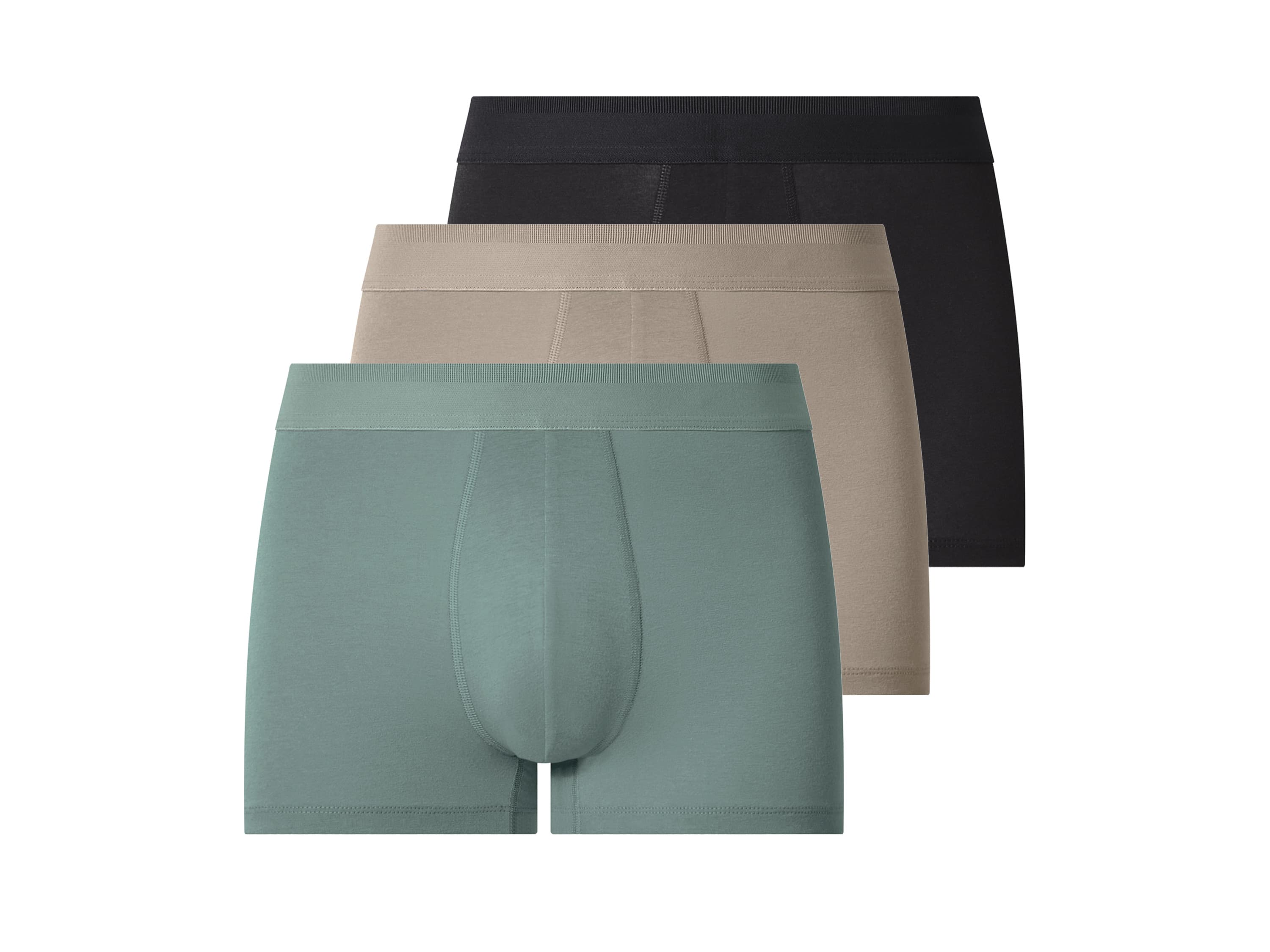 esmara Men Pánske boxerky, 3 kusy (čierna/zelená/béžová, L) 1