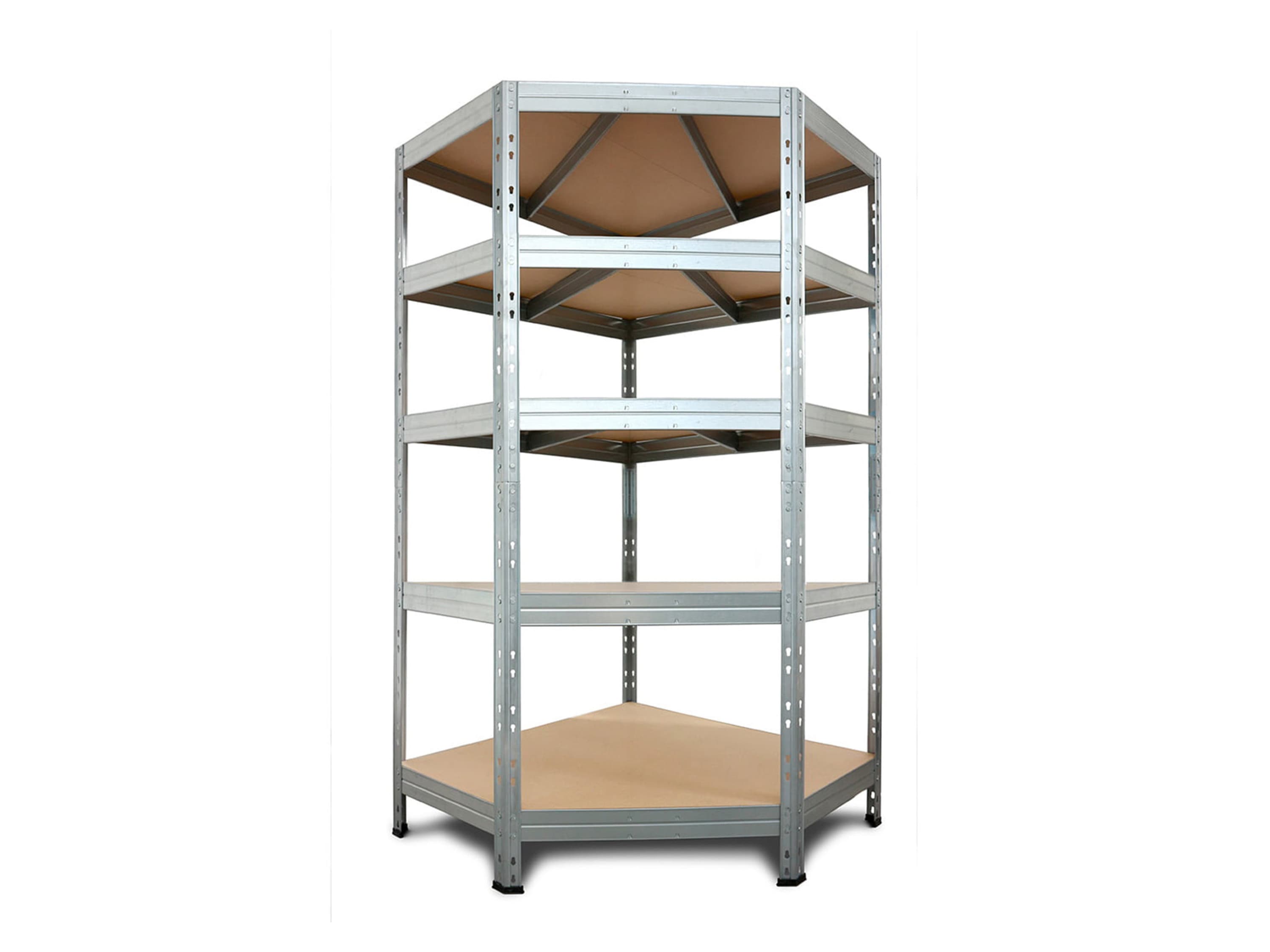 AR SHELVING Vysokozáťažový rohový regál RIVET, 180 x 90 x 45 x 64,5 cm