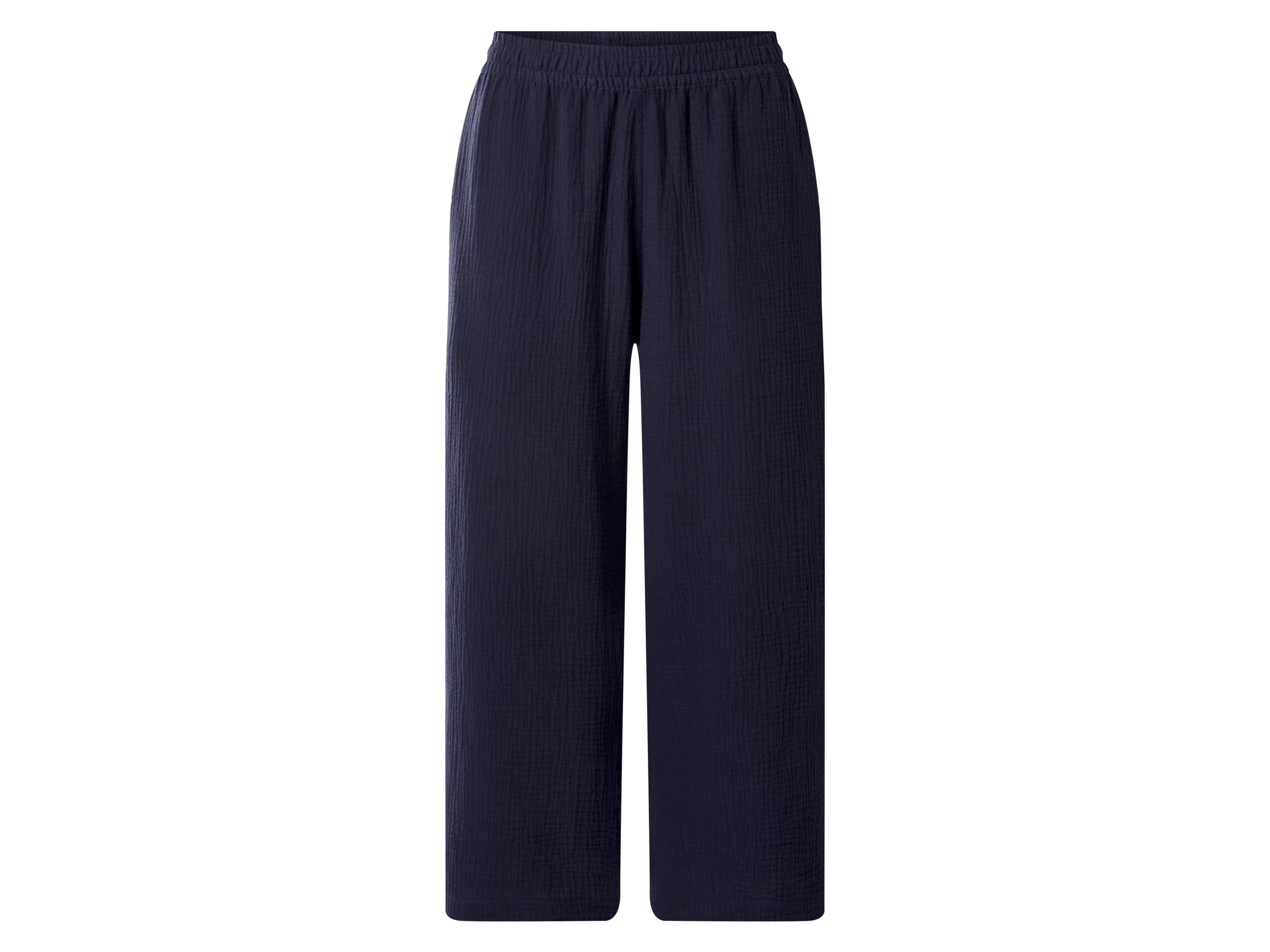 ESMARA® Dámske mušelínové nohavice (tmavomodrá, S (36/38))