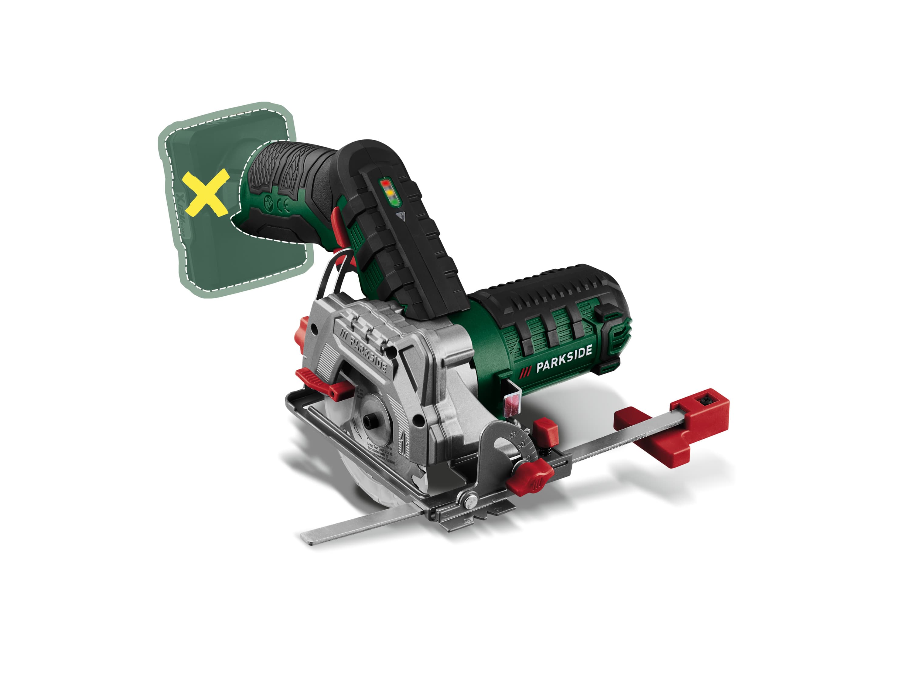 PARKSIDE® Aku ručná kotúčová píla 12 V PHKSA 12 B3 – bez akumulátora