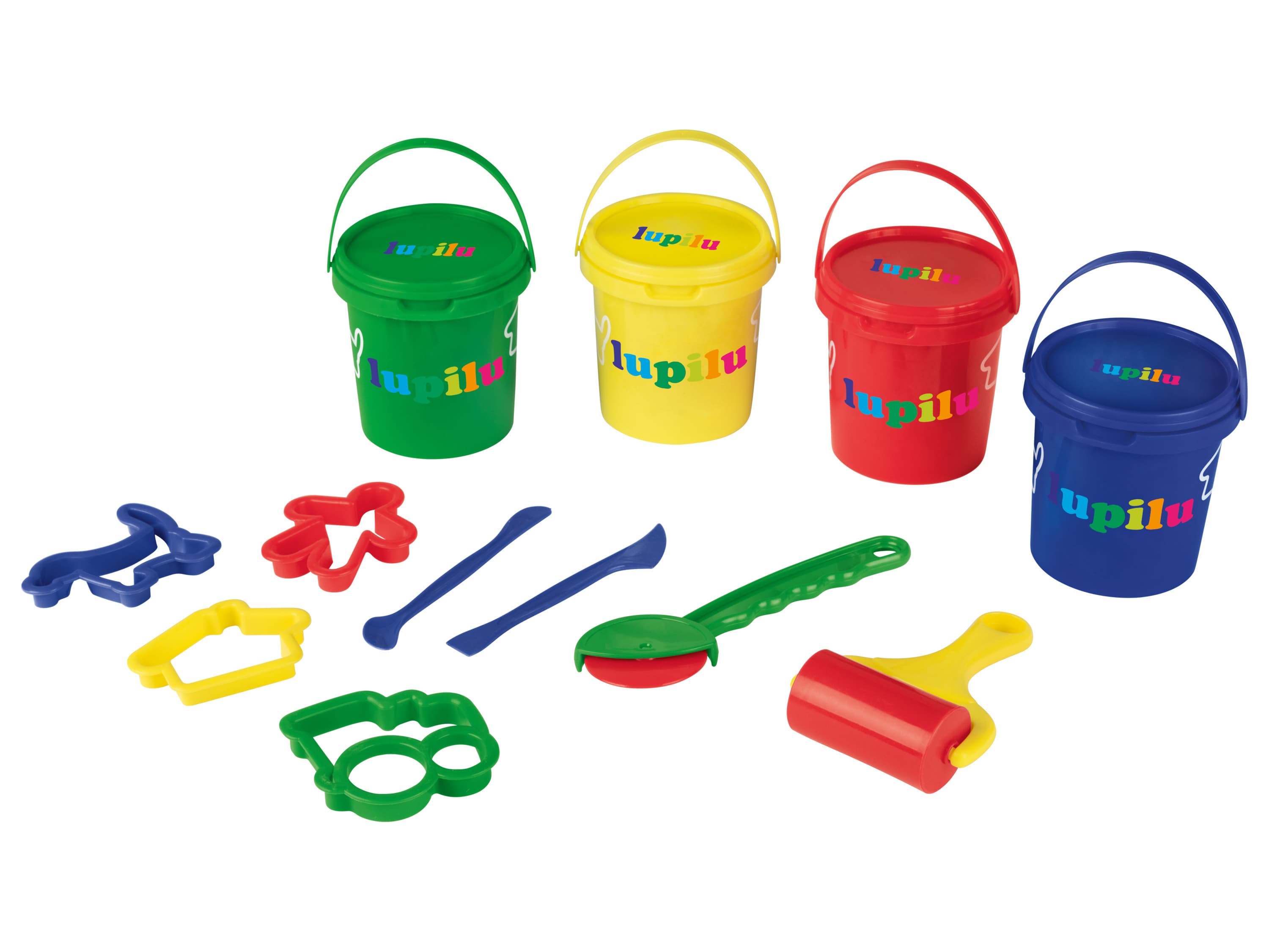 lupilu® Plastelína s formičkami, 12-dielna súprava