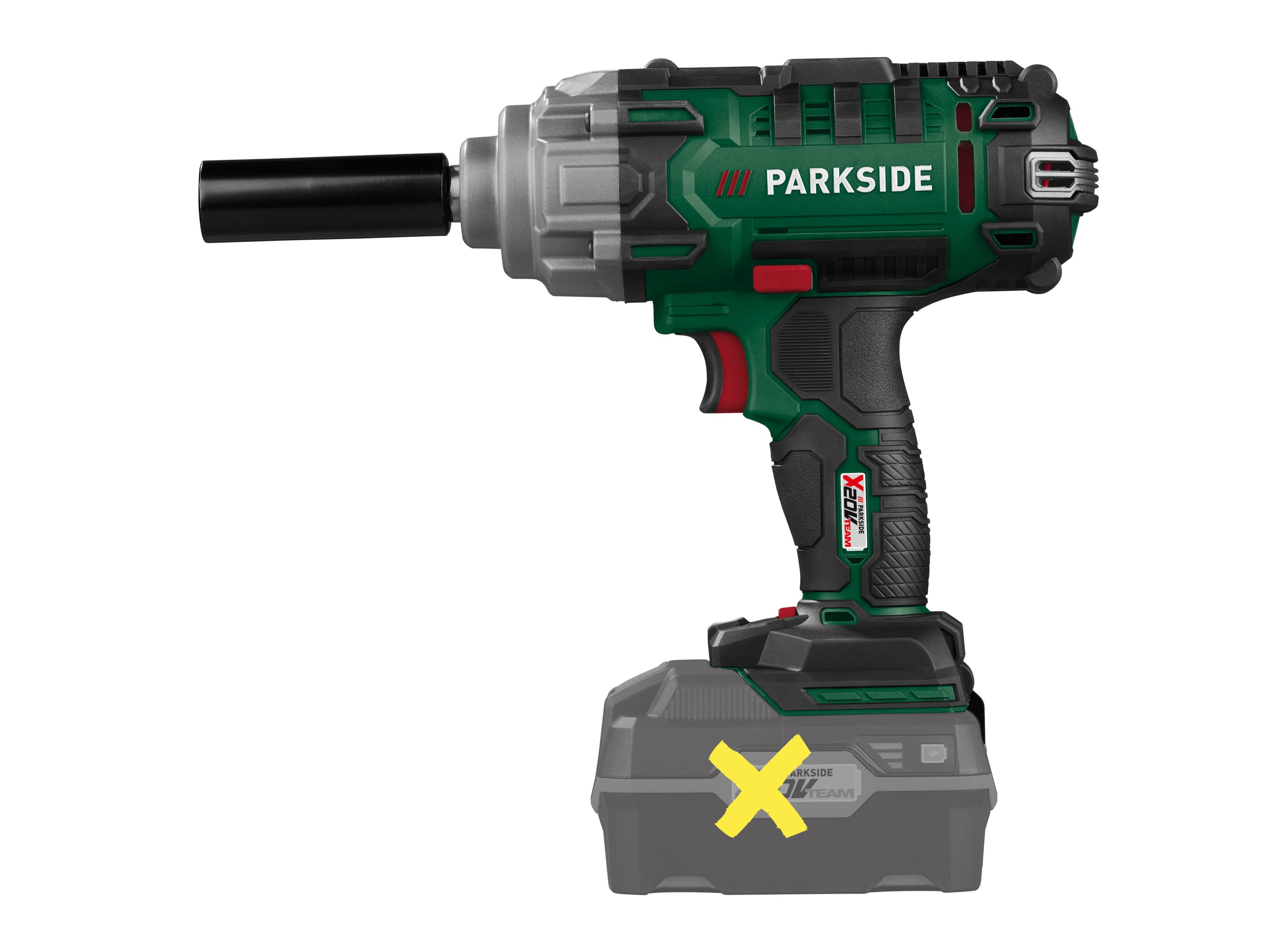 PARKSIDE® Aku rázový uťahovák 20 V PASSK 20-Li C4 – bez akumulátora