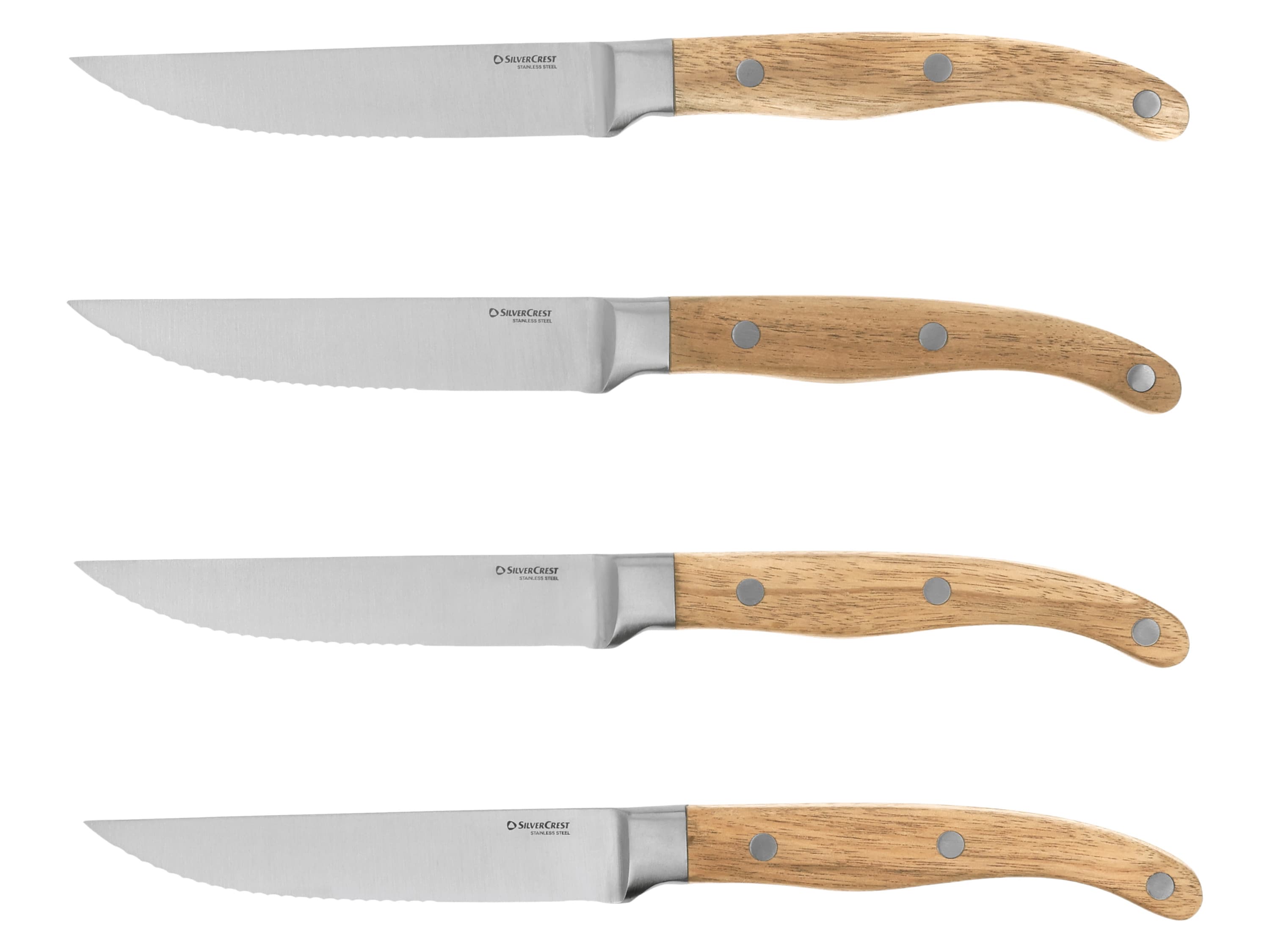 SILVERCREST® Steakové nože, 4 kusy (hnedá)