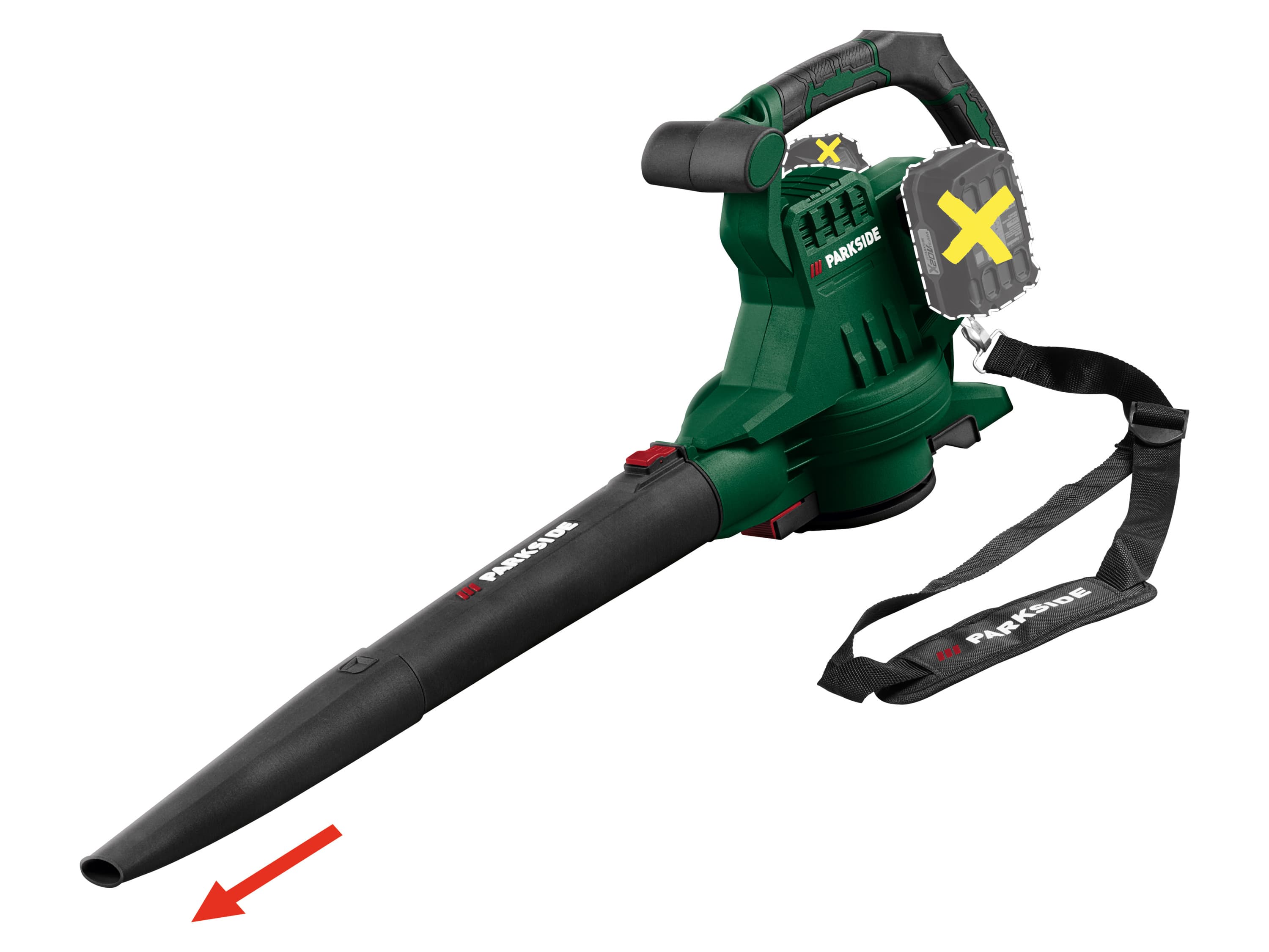 PARKSIDE® Aku vysávač/fúkač lístia PLSA D3 – bez akumulátorov 1