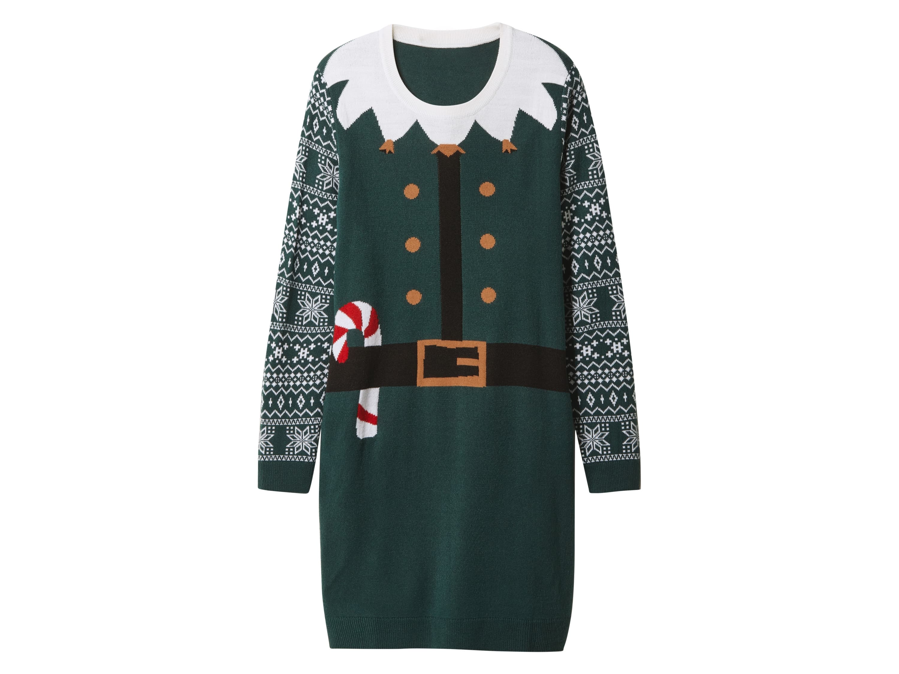 esmara® Dámske pletené vianočné šaty (zelená, S (36/38)) 1