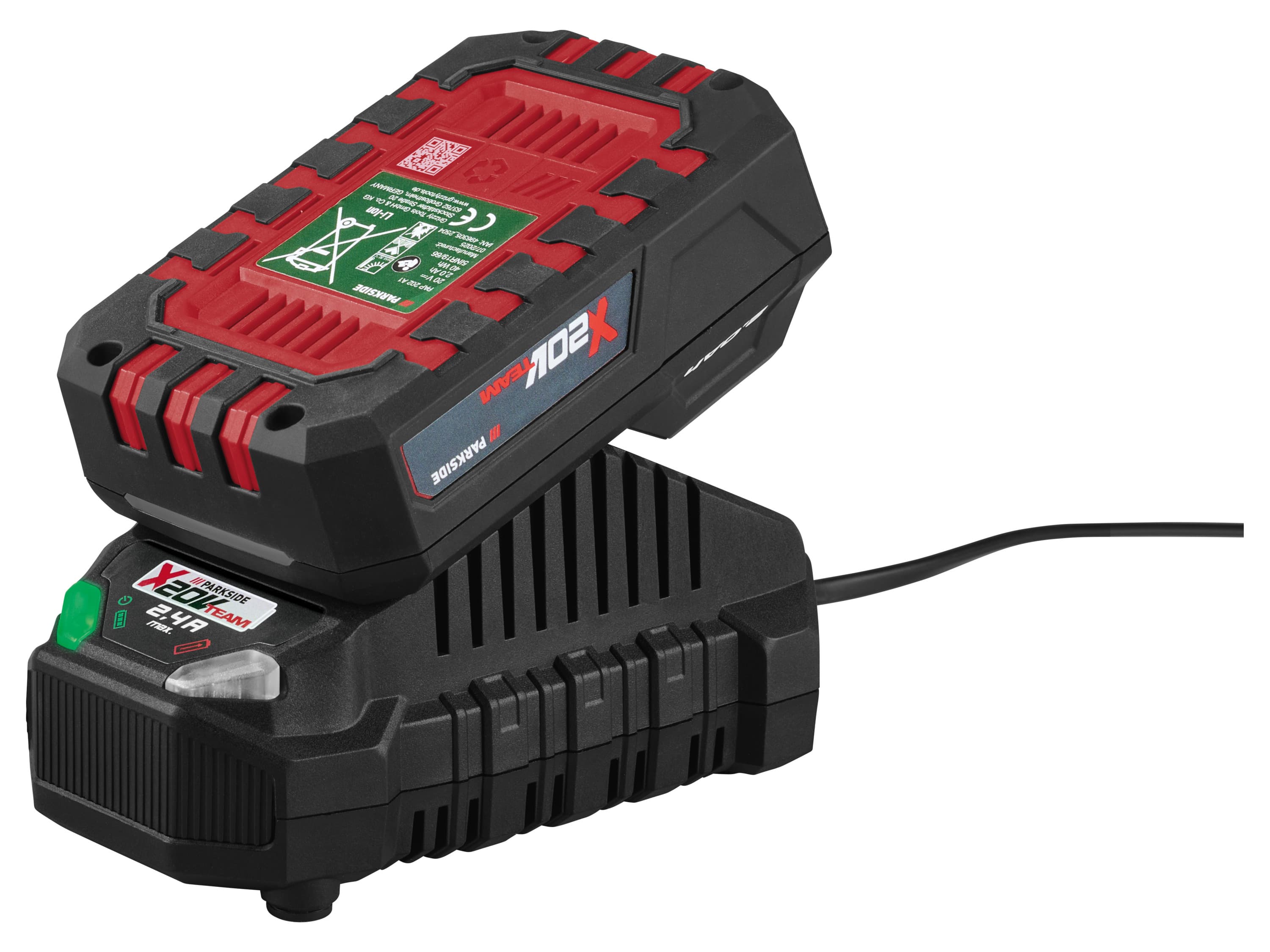 PARKSIDE® Akumulátor 20 V/2 Ah PAP 202 A1 + Nabíjačka na akumulátor 20 V/2,4 A PLG 20 C1 1