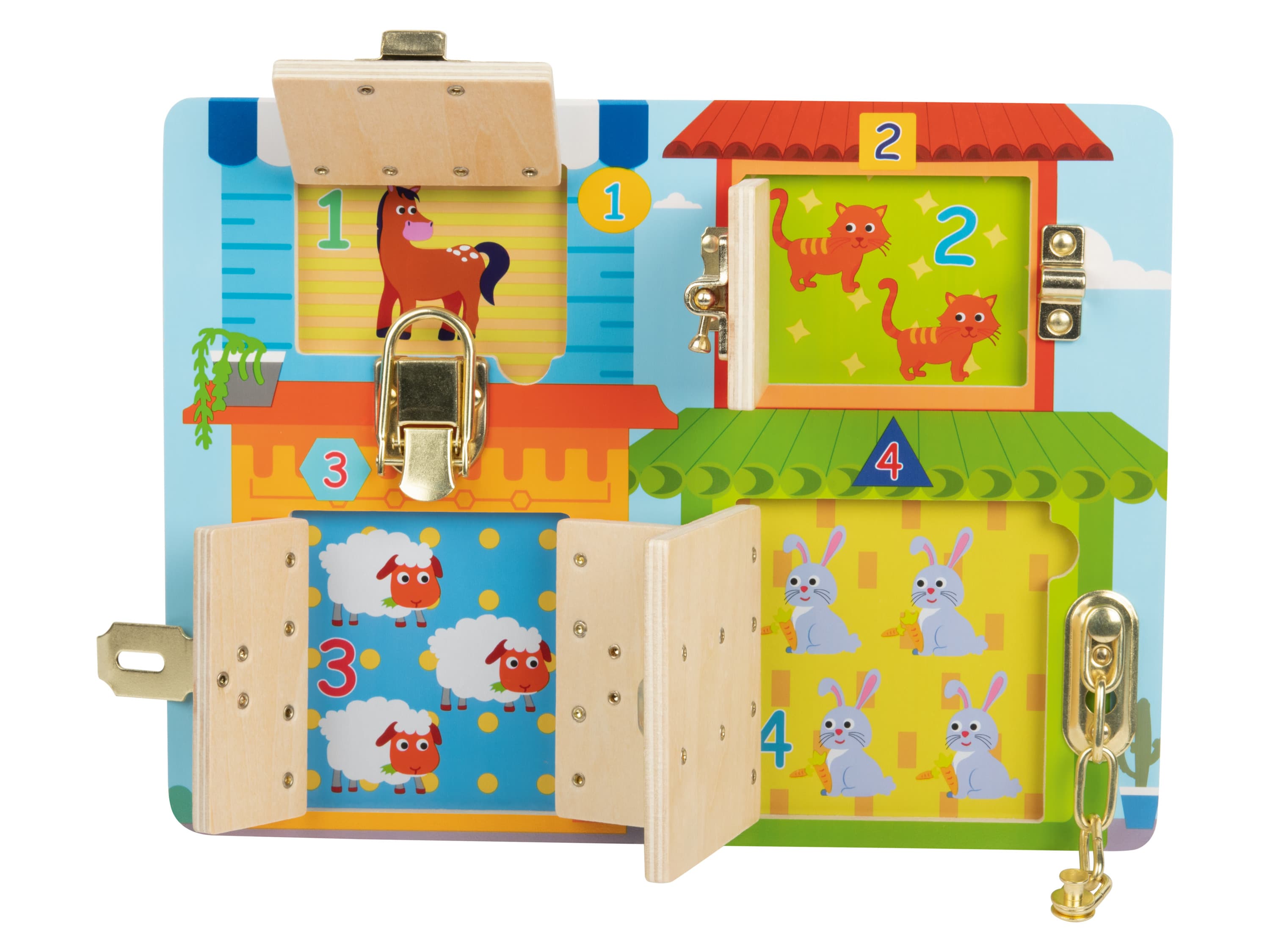 lupilu® Drevená hra s puzzle (hra so zámkami) 1