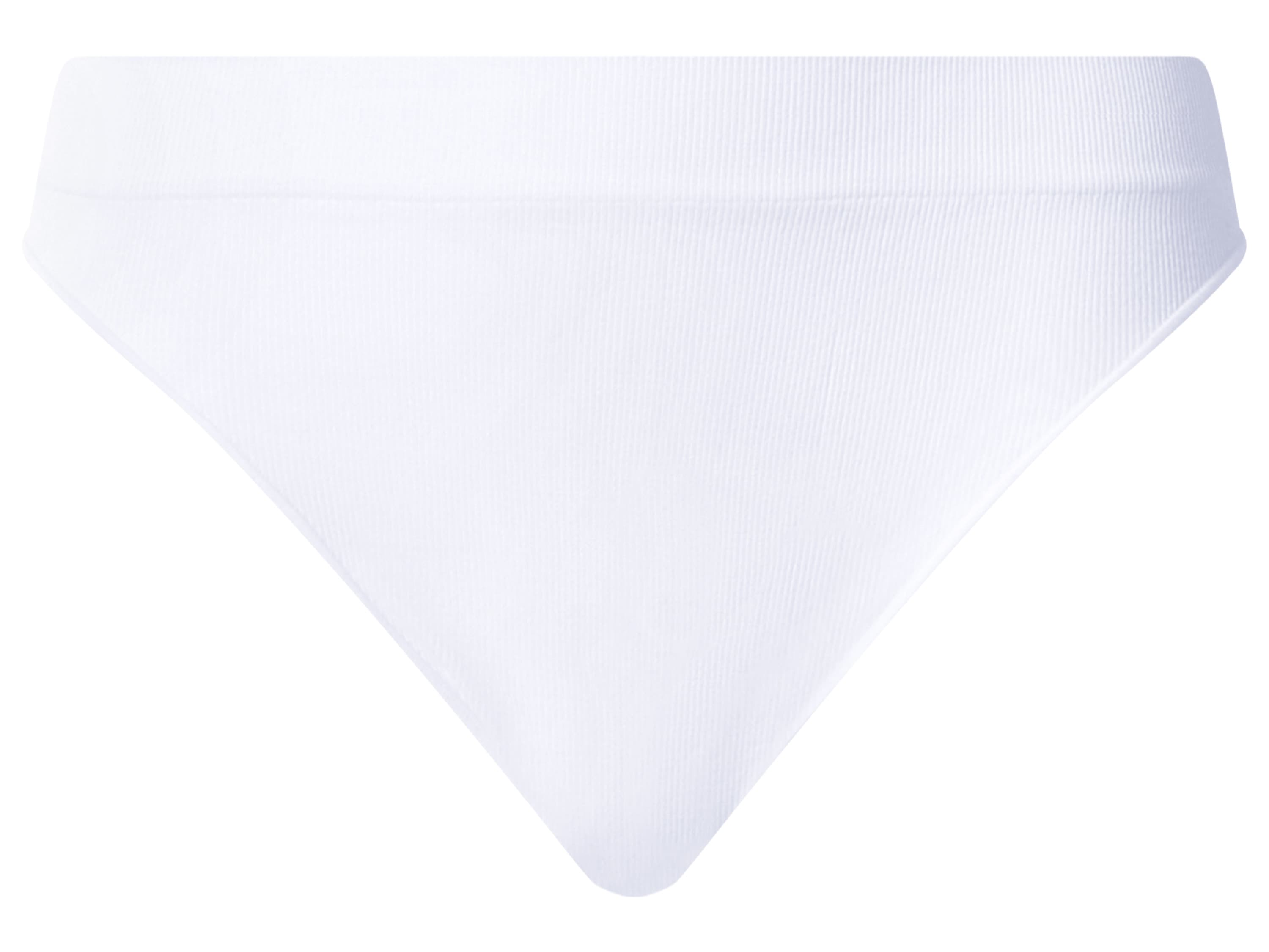 ESMARA® Dámske rebrované tangá, 3 kusy (biela, S (36/38)) 1