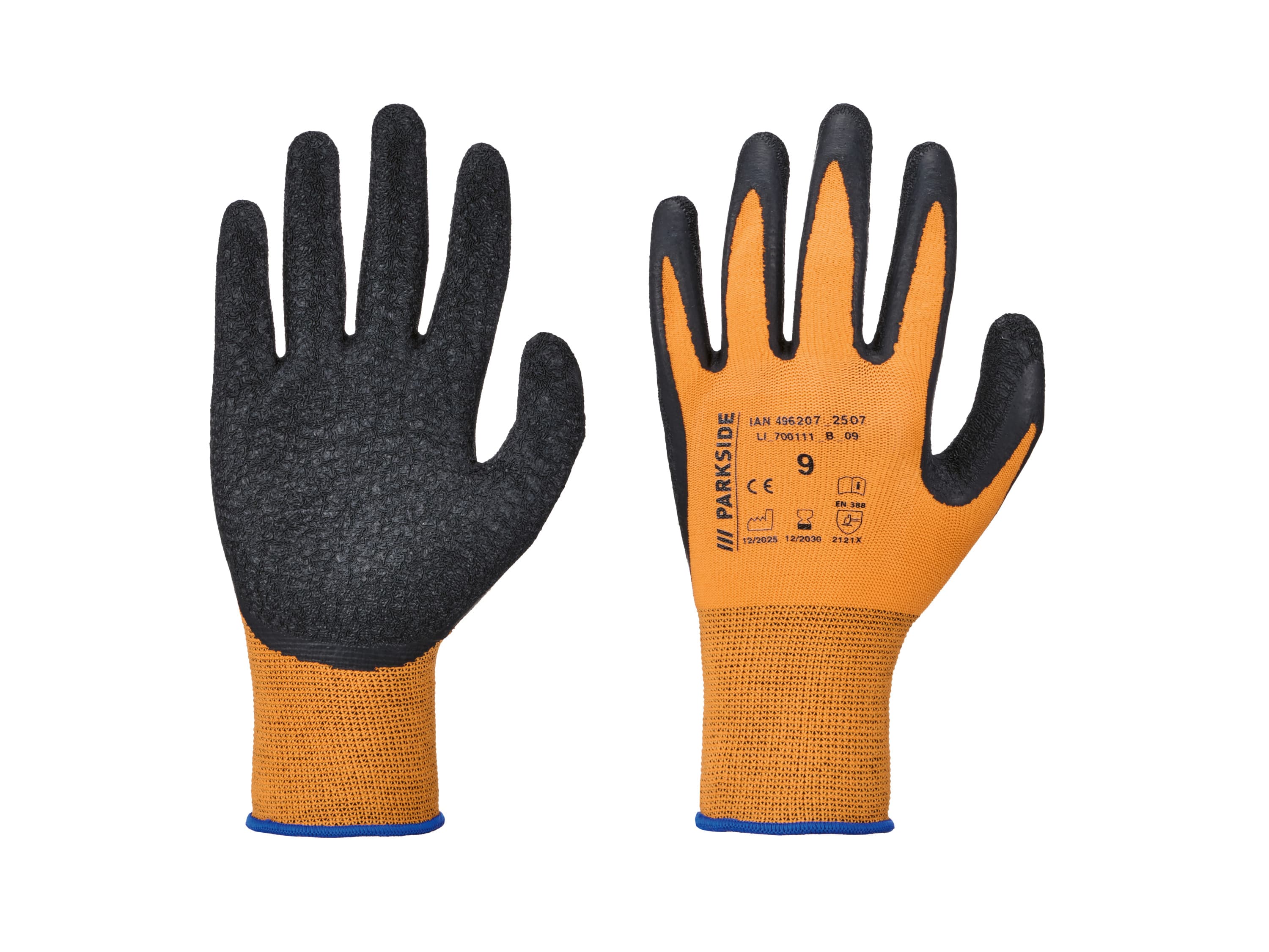 PARKSIDE® Dámske/Pánske pracovné rukavice (oranžová, 9) 1