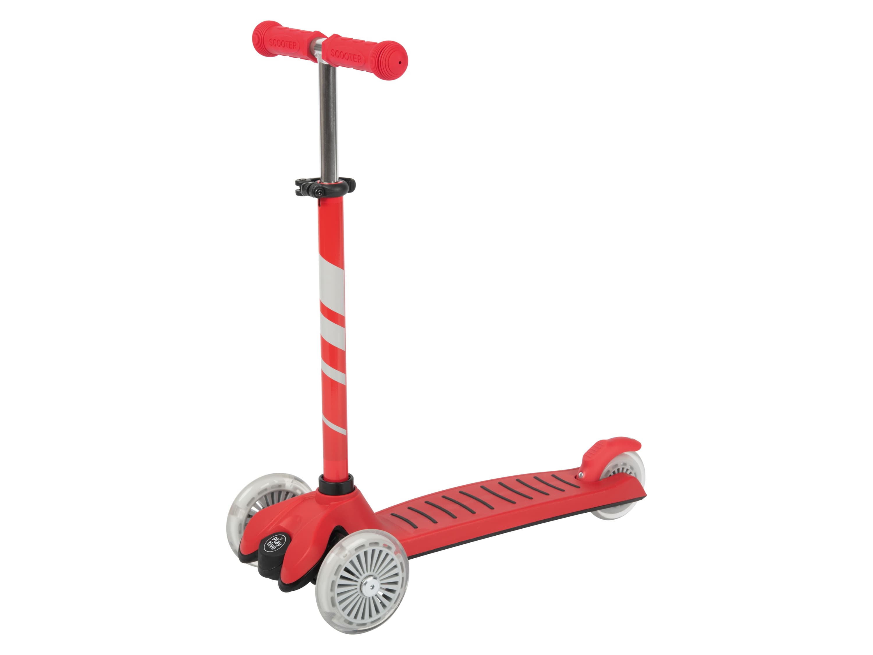 Playtive Kolobežka s LED kolieskami (trojkolobežka, červená) 1