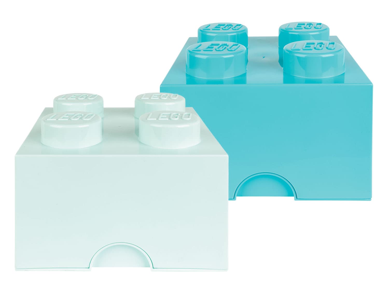 LEGO Úložný box, stohovateľný, 2 x 4 gombíky (aqua light blue/medium azur) 1