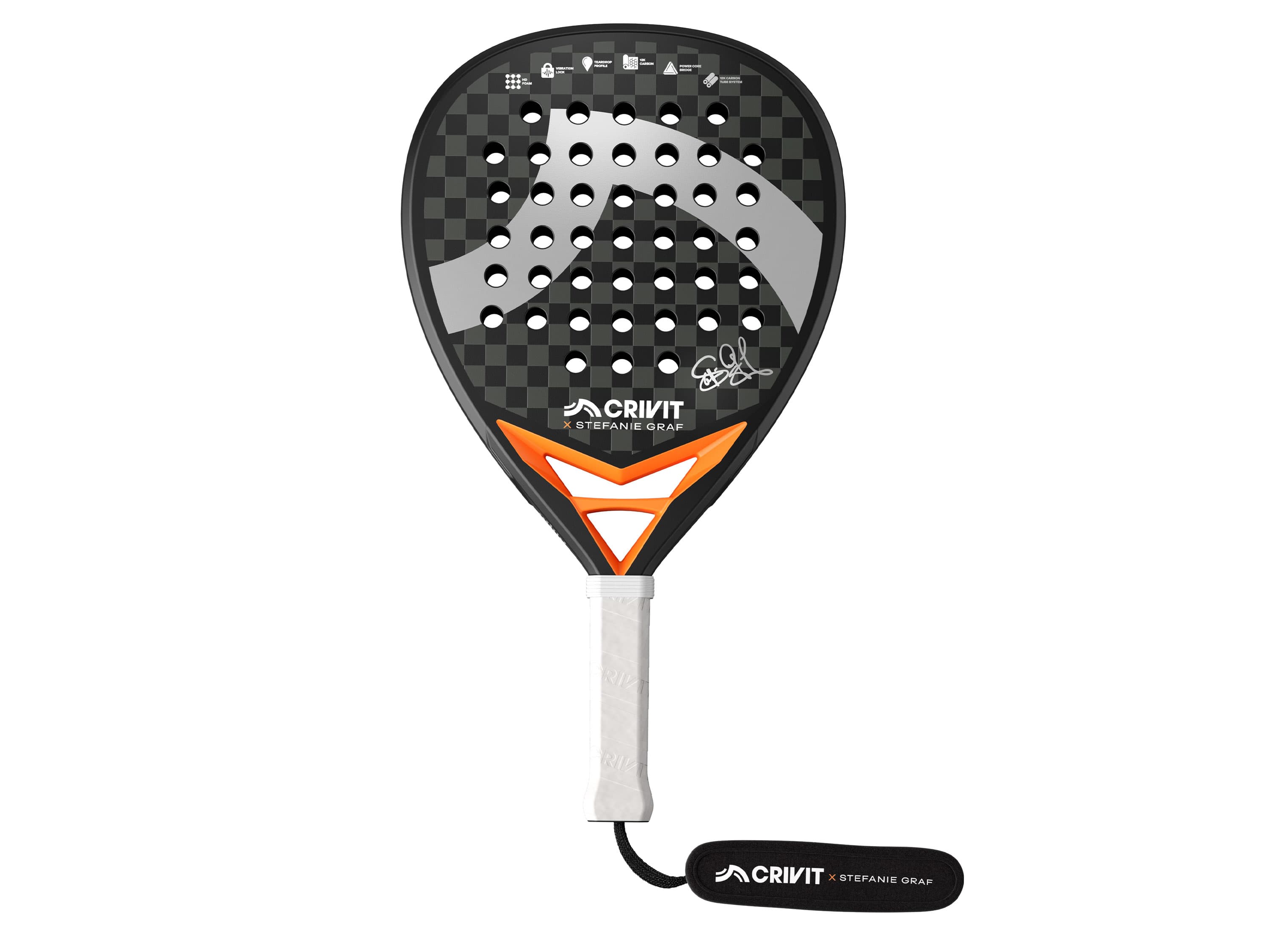 CRIVIT Padelová raketa 12K Carbon PRO