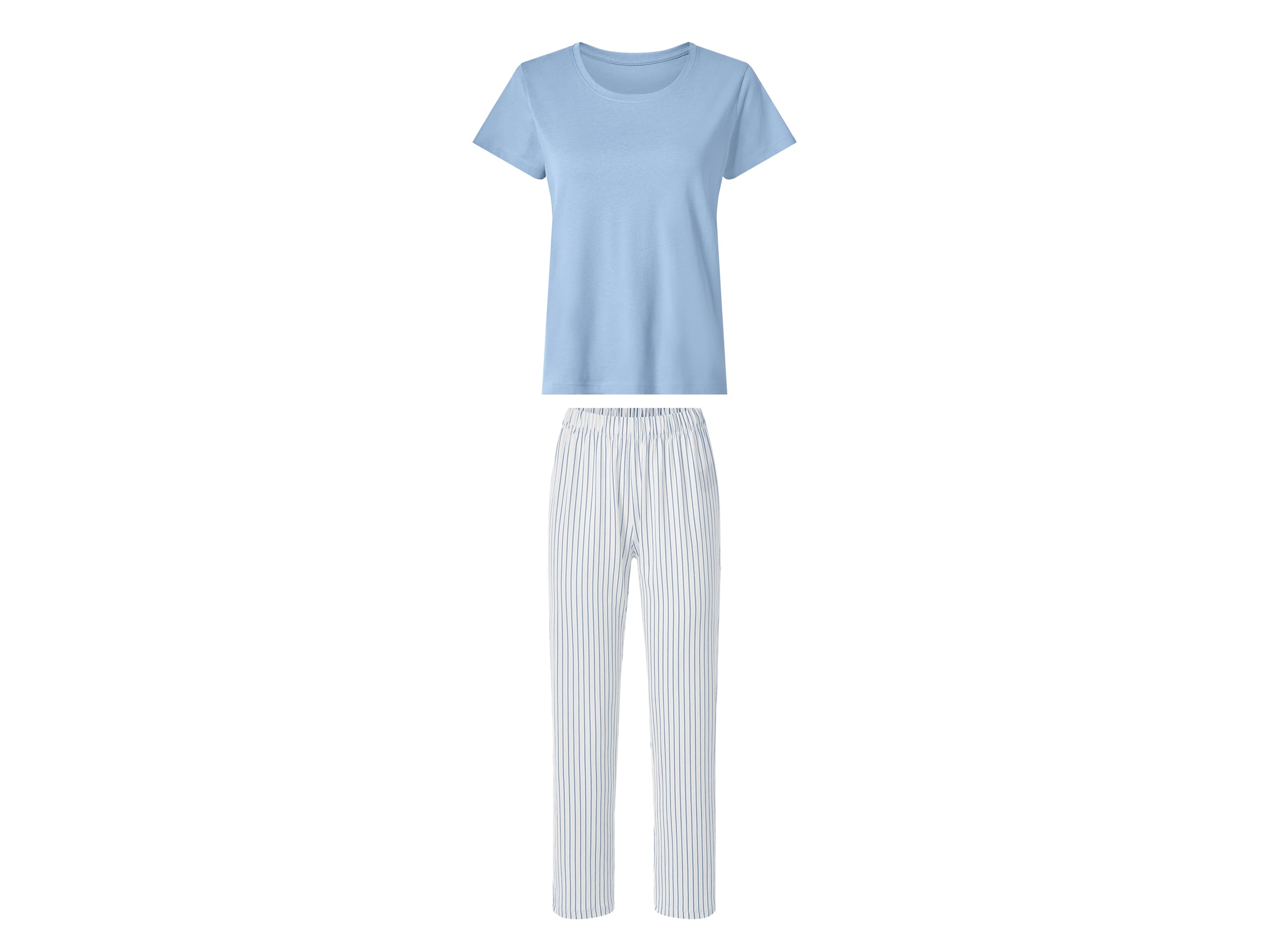 ESMARA® Dámske pyžamo (bledomodrá/biela, S(36/38)) 1